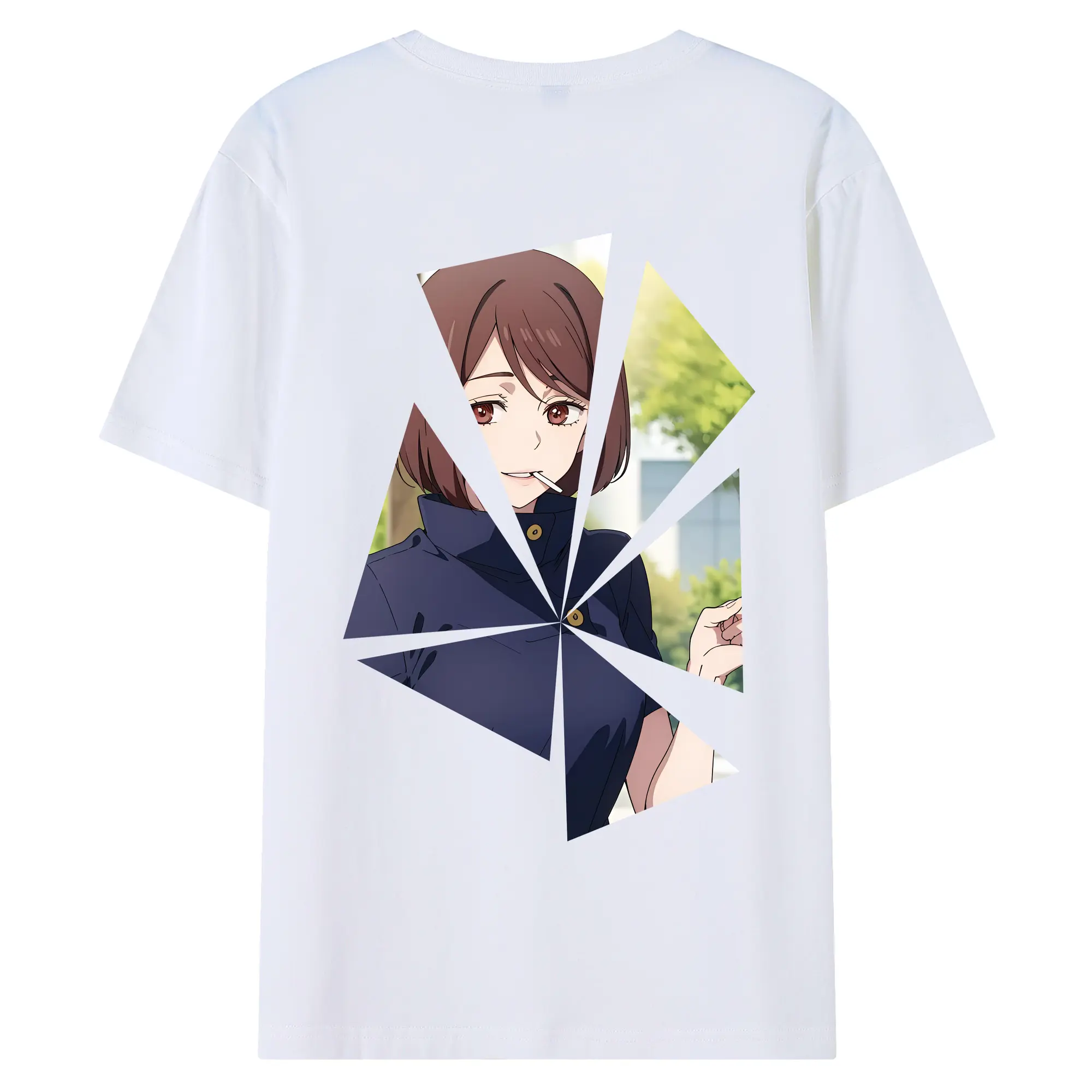 呪術廻戦 グッズ,家入 硝子 - 綿100％ 半袖Tシャツ ・ バックプリント ・ 快適 通気性 ・ 日常使い 散歩 スポーツ用