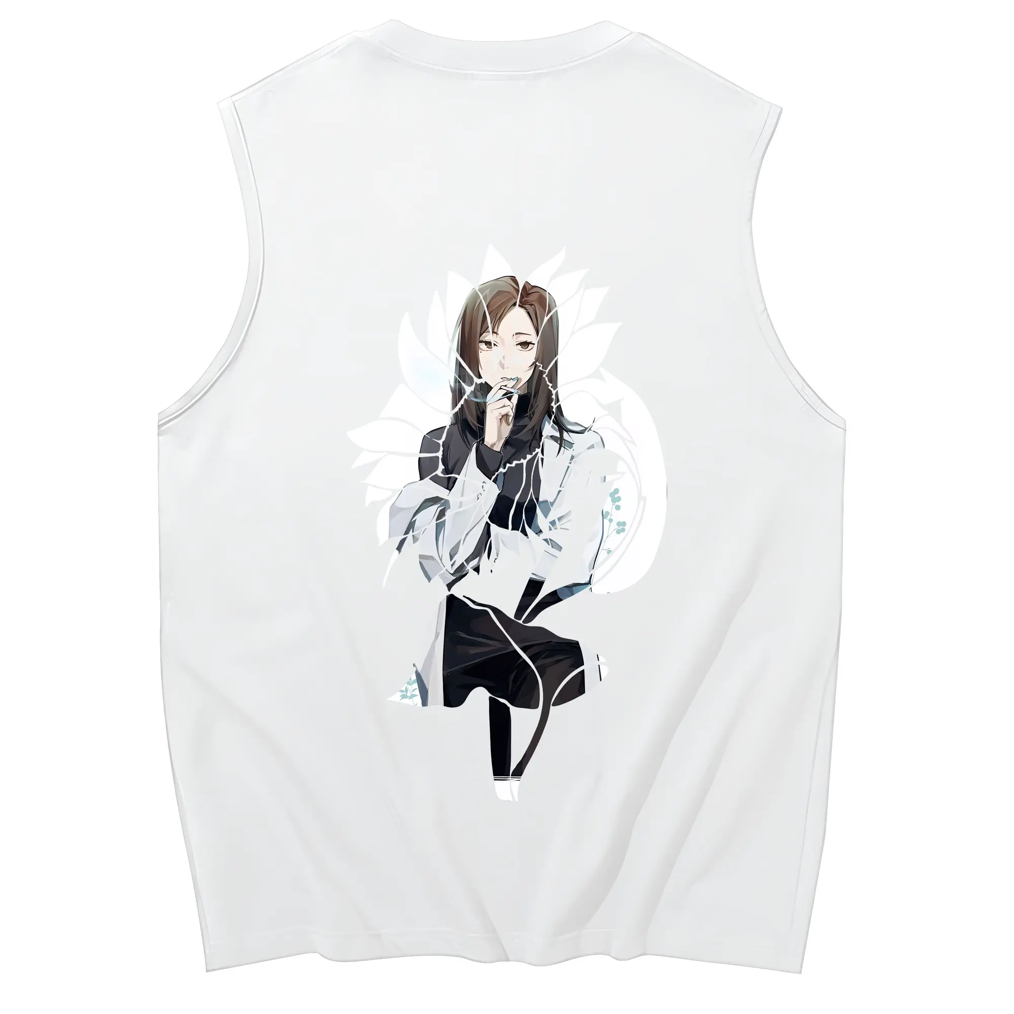 呪術廻戦 グッズ,家入 硝子 - コットン100％ タンクトップ ・ 背面プリント ・ タイトシルエット ・ 快適 通気性 ・ スポーツ カジュアル 散歩用
