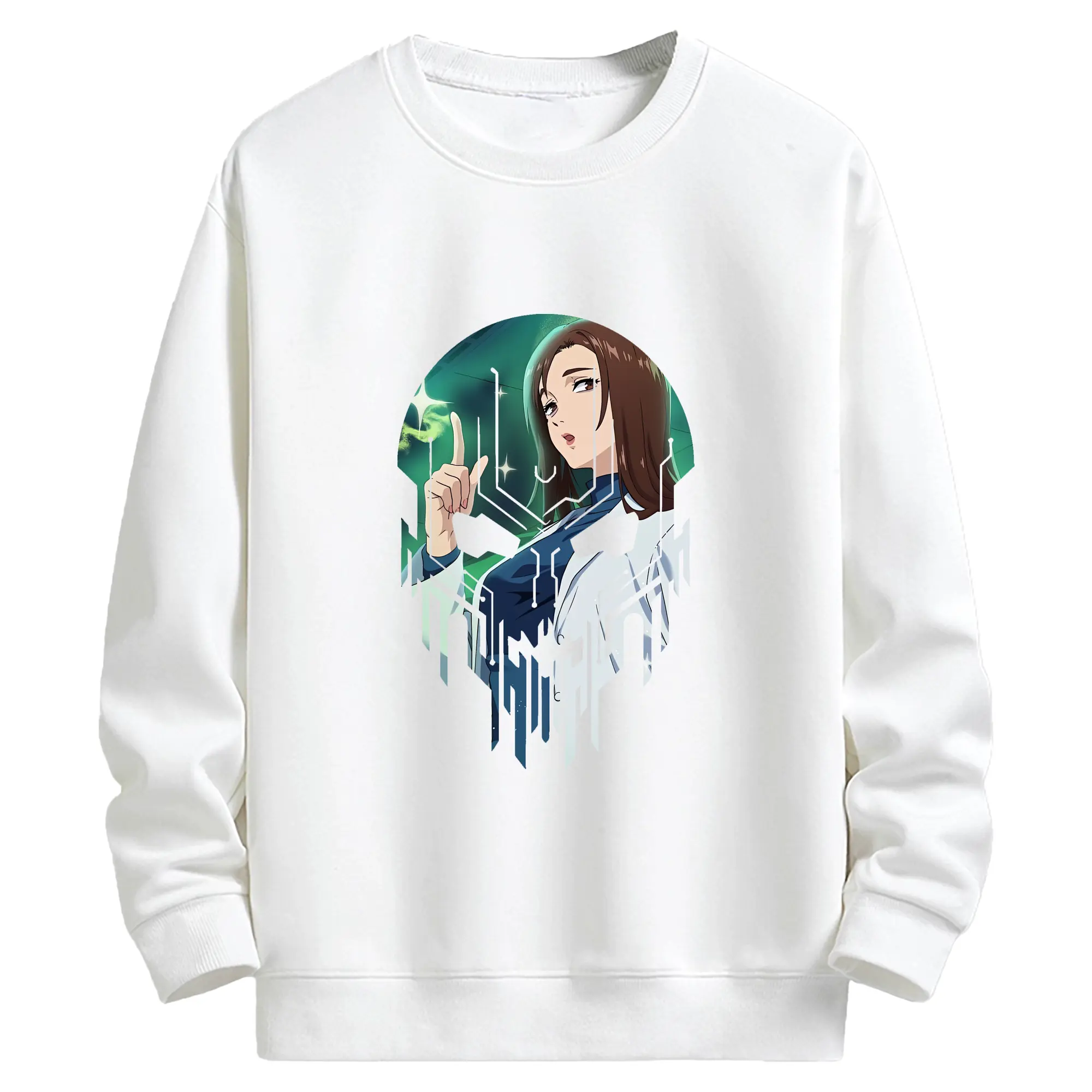 呪術廻戦 グッズ,家入 硝子 - 高品質 クルーネック スウェット ・ コットン59％ ポリエステル41％ ・ ユニセックス 長袖 トレーナー ・ カジュアル デイリー スポーツ 散歩用