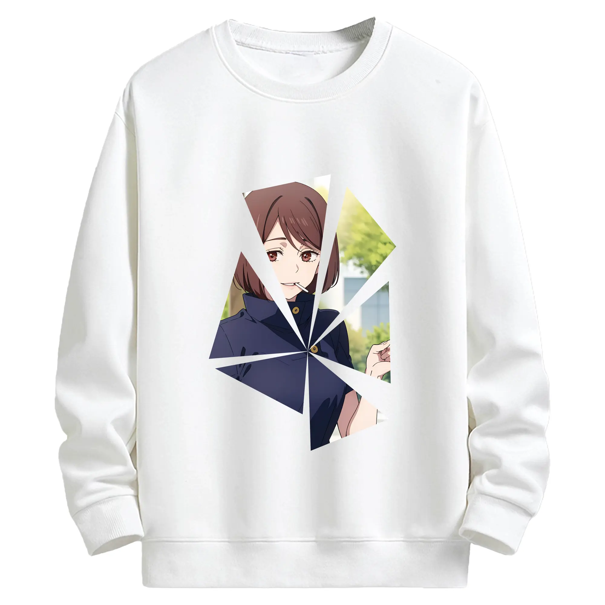呪術廻戦 グッズ,家入 硝子 - 高品質 クルーネック スウェット ・ コットン59％ ポリエステル41％ ・ ユニセックス 長袖 トレーナー ・ カジュアル デイリー スポーツ 散歩用