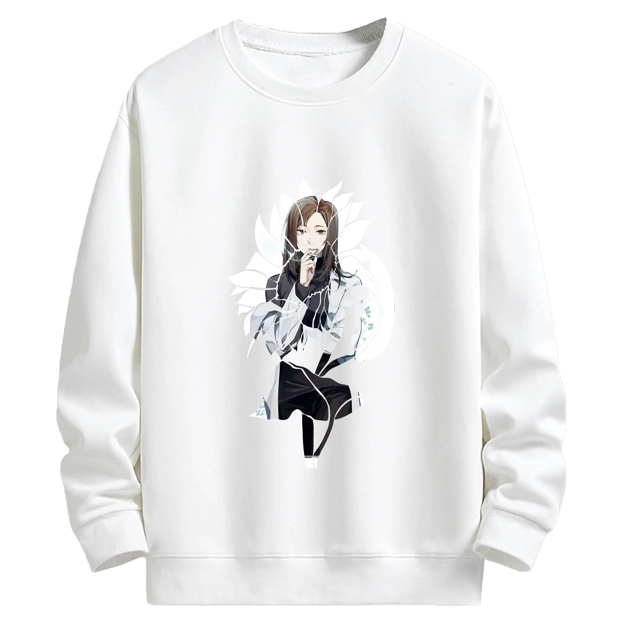 呪術廻戦 グッズ,家入 硝子 - 高品質 クルーネック スウェット ・ コットン59％ ポリエステル41％ ・ ユニセックス 長袖 トレーナー ・ カジュアル デイリー スポーツ 散歩用