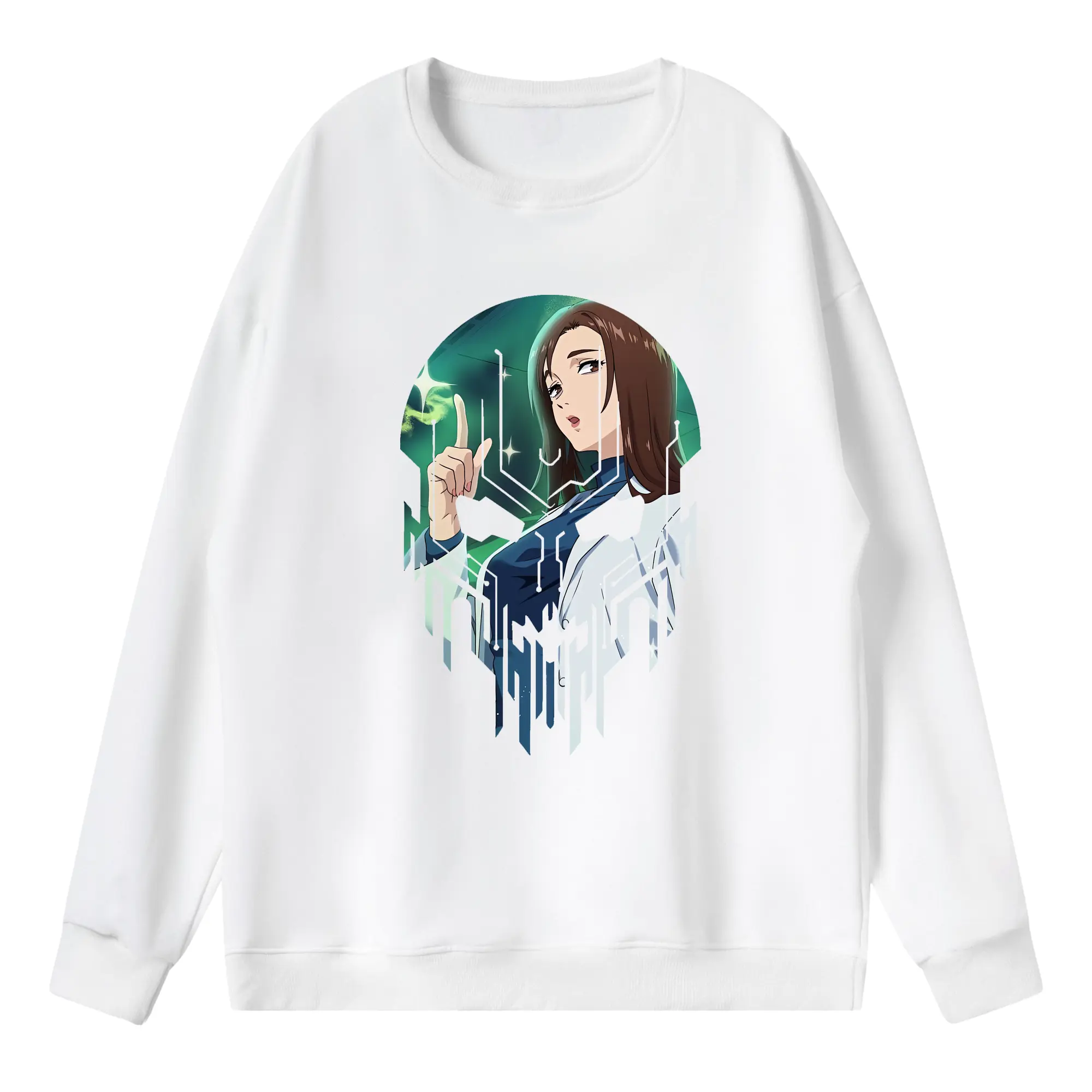 呪術廻戦 グッズ,家入 硝子 - 薄手 クルーネック スウェット 裏毛260g · ポリエステル 春秋向け カジュアル 男女兼用 · トレーナー デイリー スポーツ 散歩に最適
