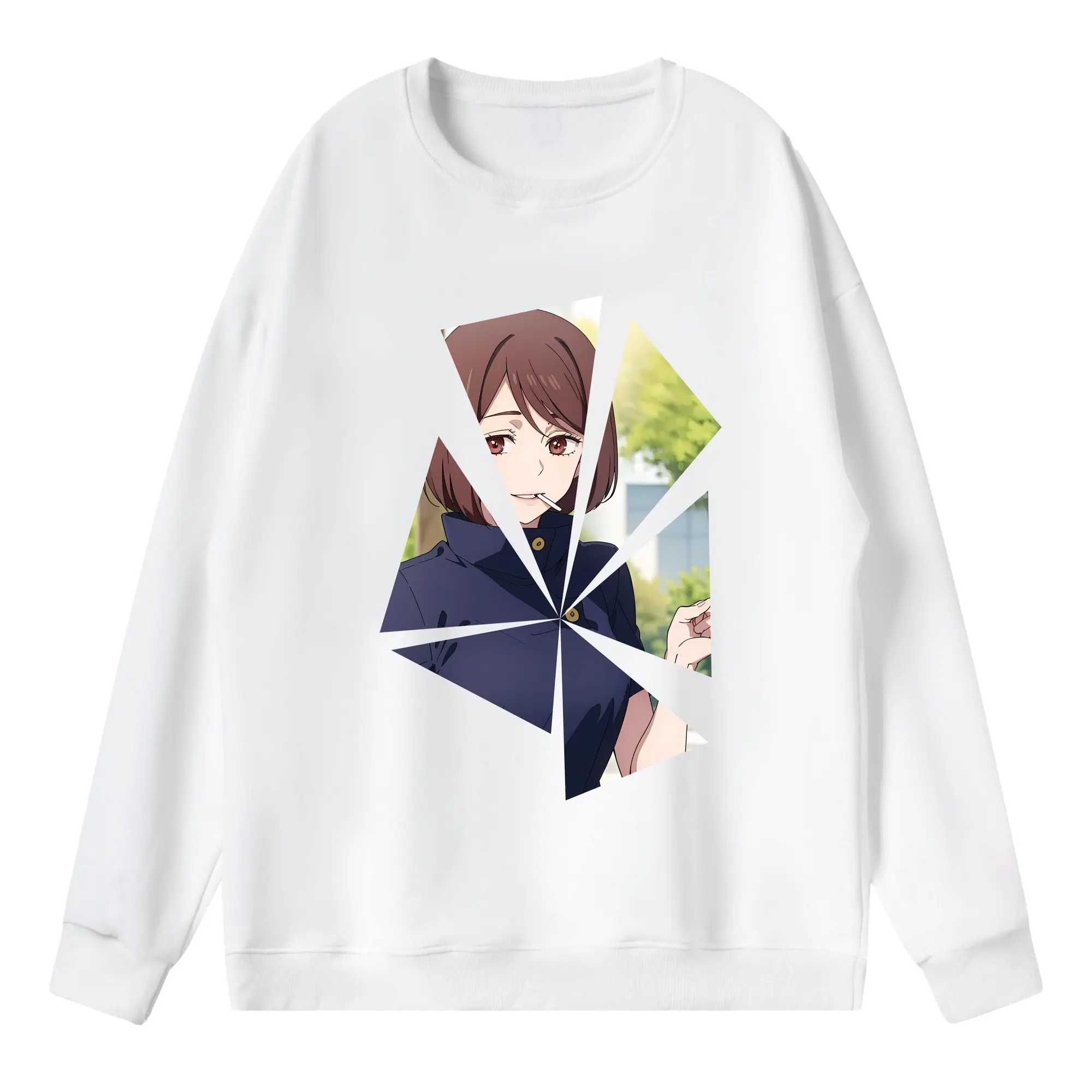 呪術廻戦 グッズ,家入 硝子 - 薄手 クルーネック スウェット 裏毛260g · ポリエステル 春秋向け カジュアル 男女兼用 · トレーナー デイリー スポーツ 散歩に最適