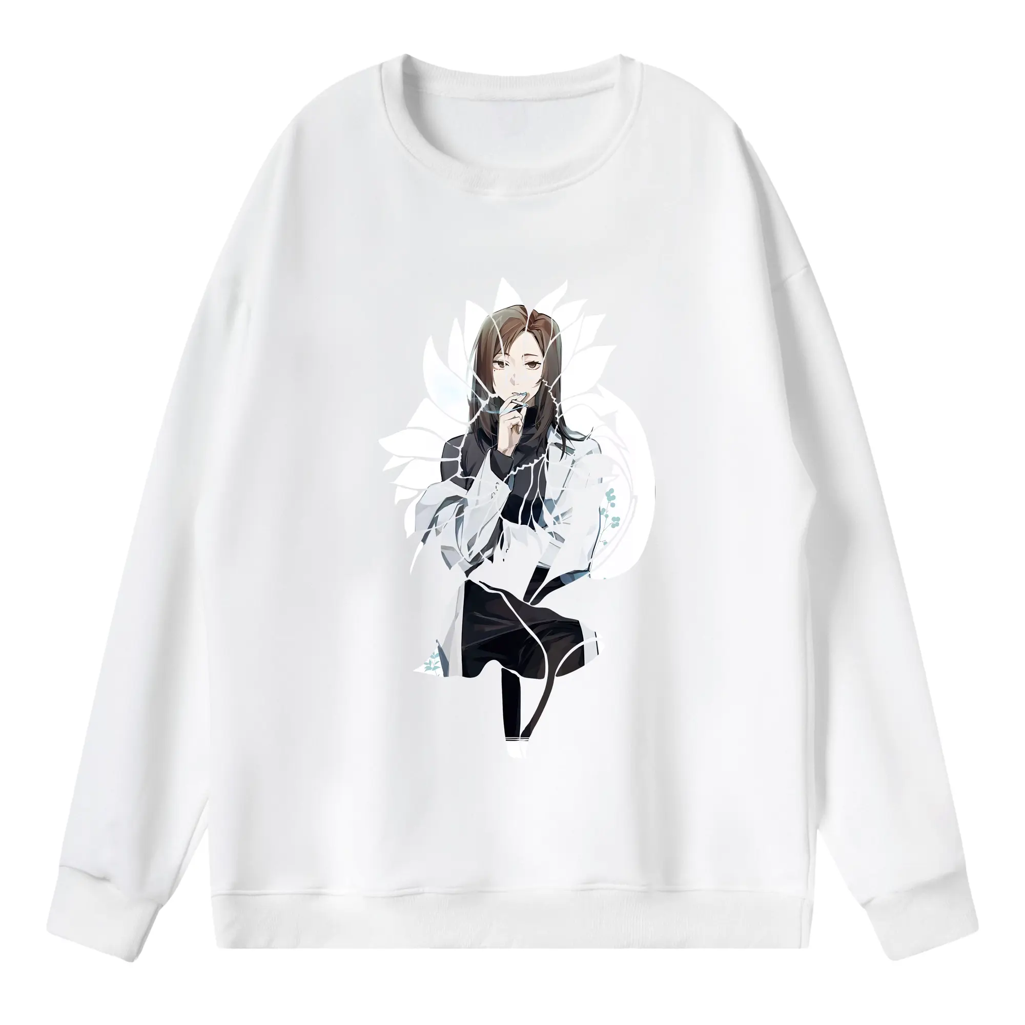 呪術廻戦 グッズ,家入 硝子 - 薄手 クルーネック スウェット 裏毛260g · ポリエステル 春秋向け カジュアル 男女兼用 · トレーナー デイリー スポーツ 散歩に最適