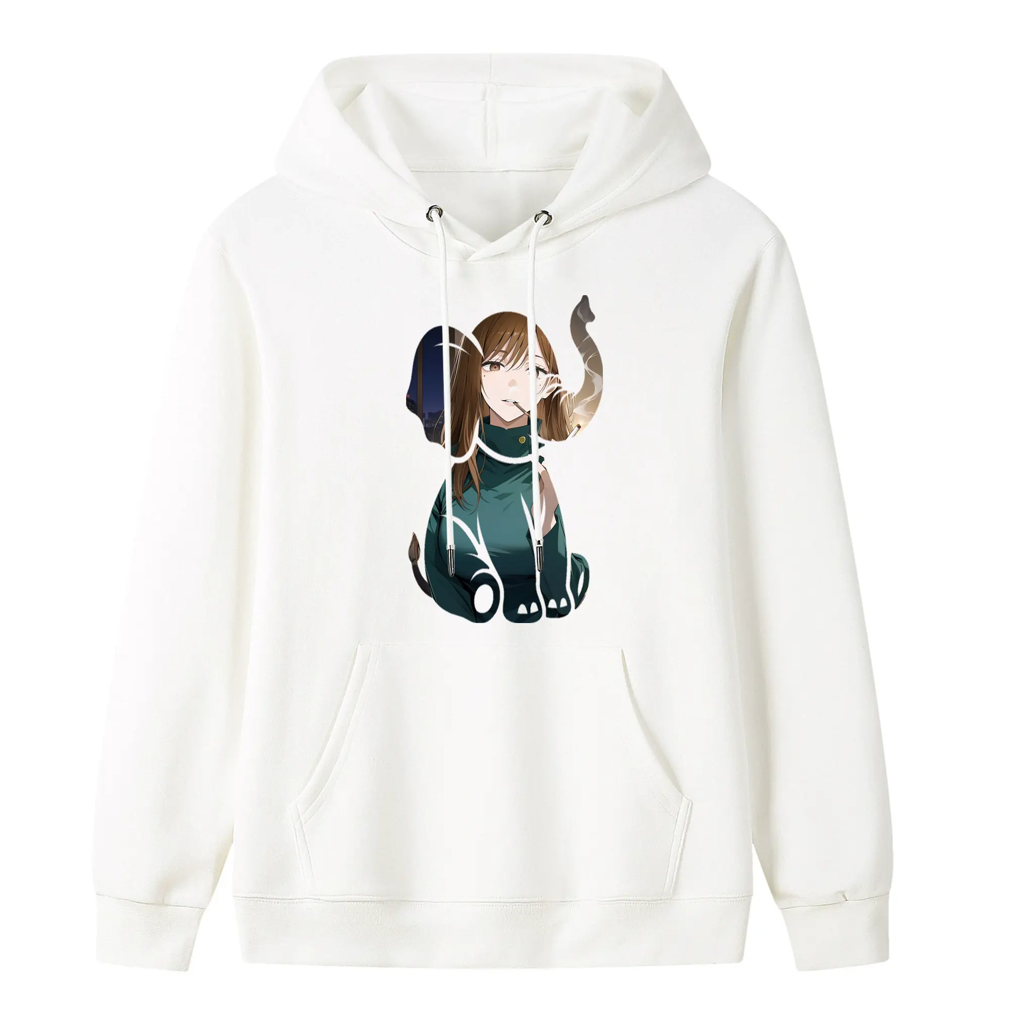 呪術廻戦 グッズ,家入 硝子 - キッズ フード付きパーカー ・ フロントプリント ・ ポリエステル100％ ・ 快適 通学 スポーツ 日常使い お散歩用