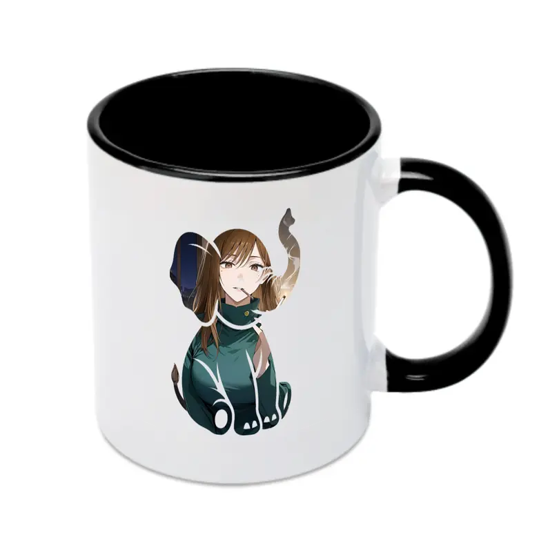 呪術廻戦 グッズ,家入 硝子 - カラフルマグカップ ・ 陶器 ・ 熱転写プリント ・ 鮮やかデザイン ・ 耐久性 高品質 ・ コーヒー お茶 ギフト用