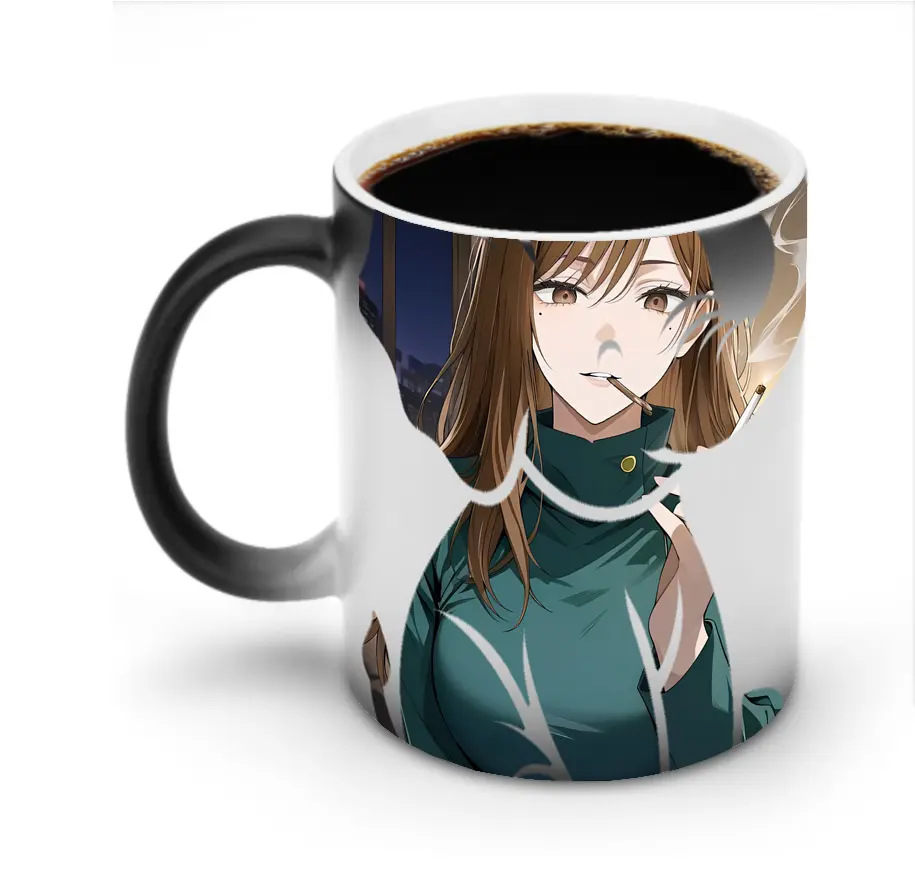 呪術廻戦 グッズ,家入 硝子 - 変色マグカップ ・ セラミック ・ 熱転写プリント ・ 耐久性 高品質 ・ ギフト・自宅用 コーヒー お茶