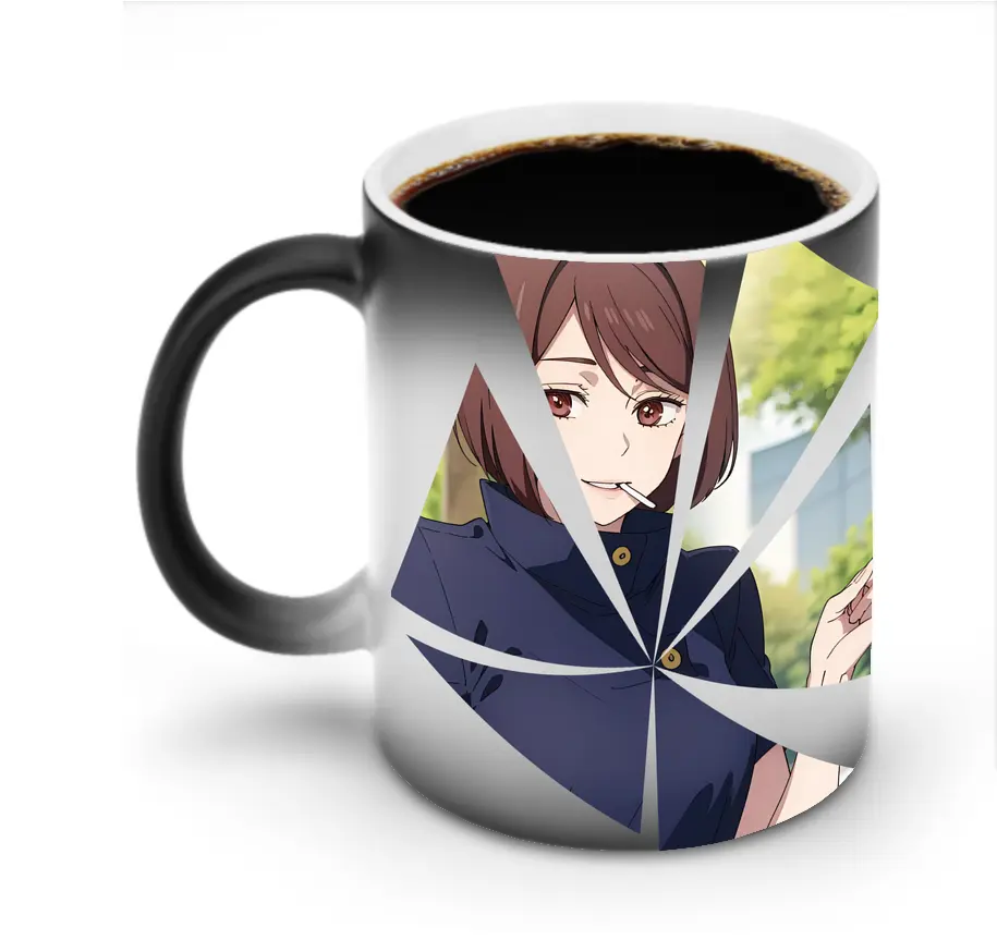 呪術廻戦 グッズ,家入 硝子 - 変色マグカップ ・ セラミック ・ 熱転写プリント ・ 耐久性 高品質 ・ ギフト・自宅用 コーヒー お茶