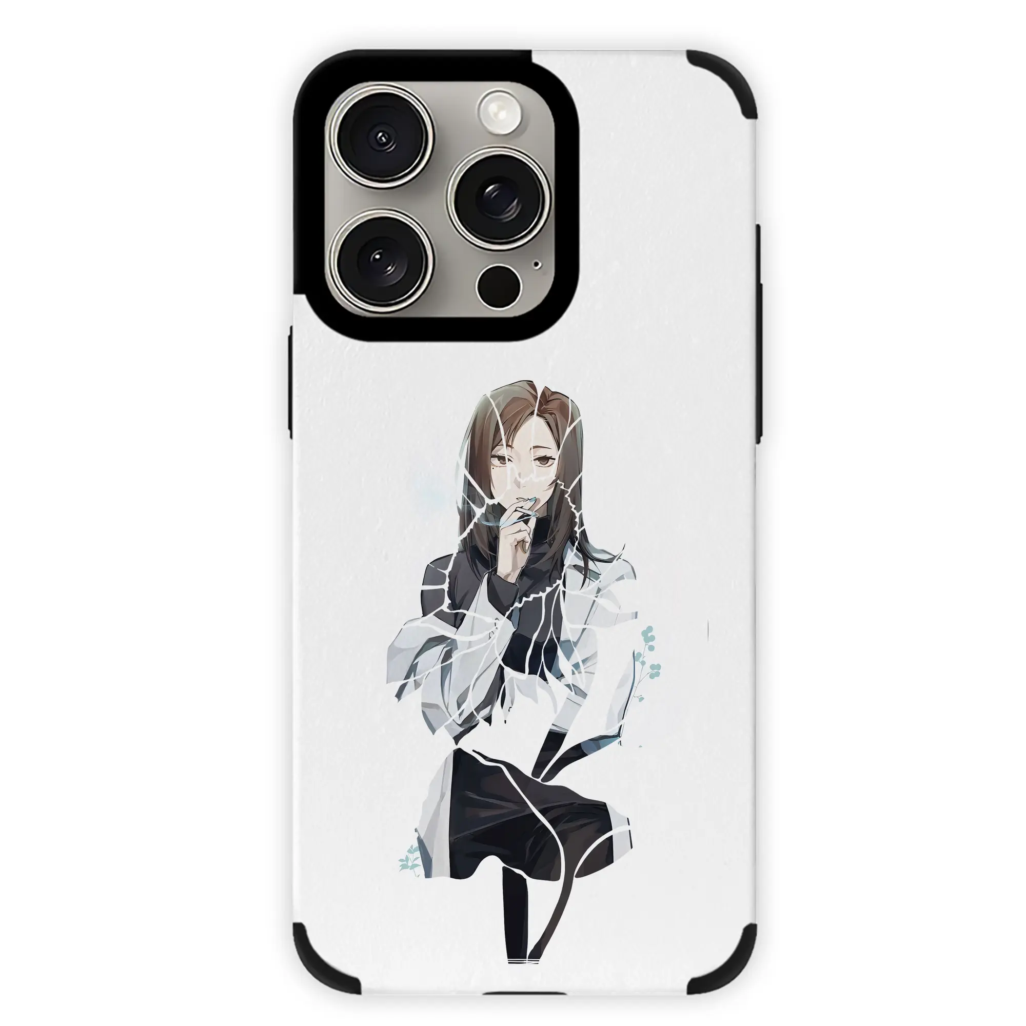 呪術廻戦 グッズ,家入 硝子 - IPhone15ProMax対応 ・ PUレザースマホケース ・ 耐衝撃 ・ 黄変防止 ・ 360度全面保護 ・ 柔らか手触り ・ 3D立体ボタン