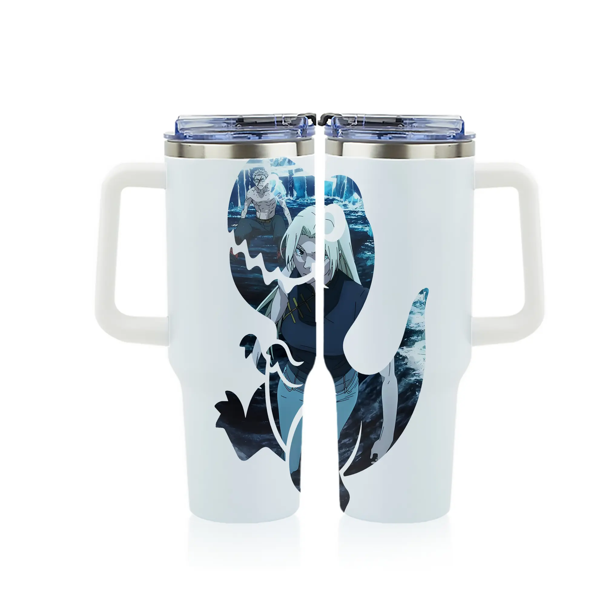 呪術廻戦 グッズ,九十九 由基 - 1200mL フルプリント車用タンブラー ・ 304ステンレス 内側 ・ 201ステンレス 外側 ・ 保温 保冷 ・ 通勤 ドライブ アウトドア用