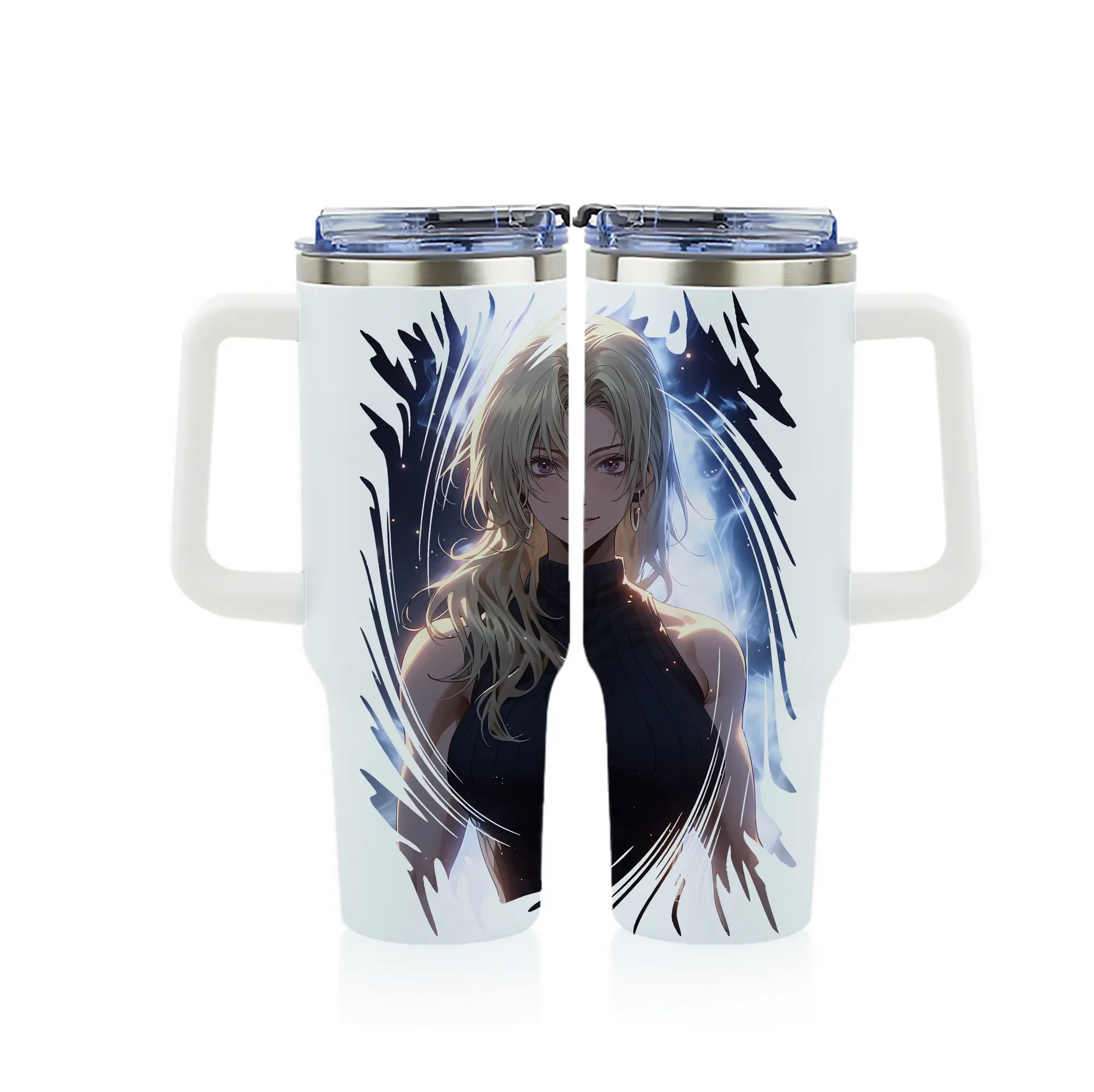 呪術廻戦 グッズ,九十九 由基 - 1200mL フルプリント車用タンブラー ・ 304ステンレス 内側 ・ 201ステンレス 外側 ・ 保温 保冷 ・ 通勤 ドライブ アウトドア用