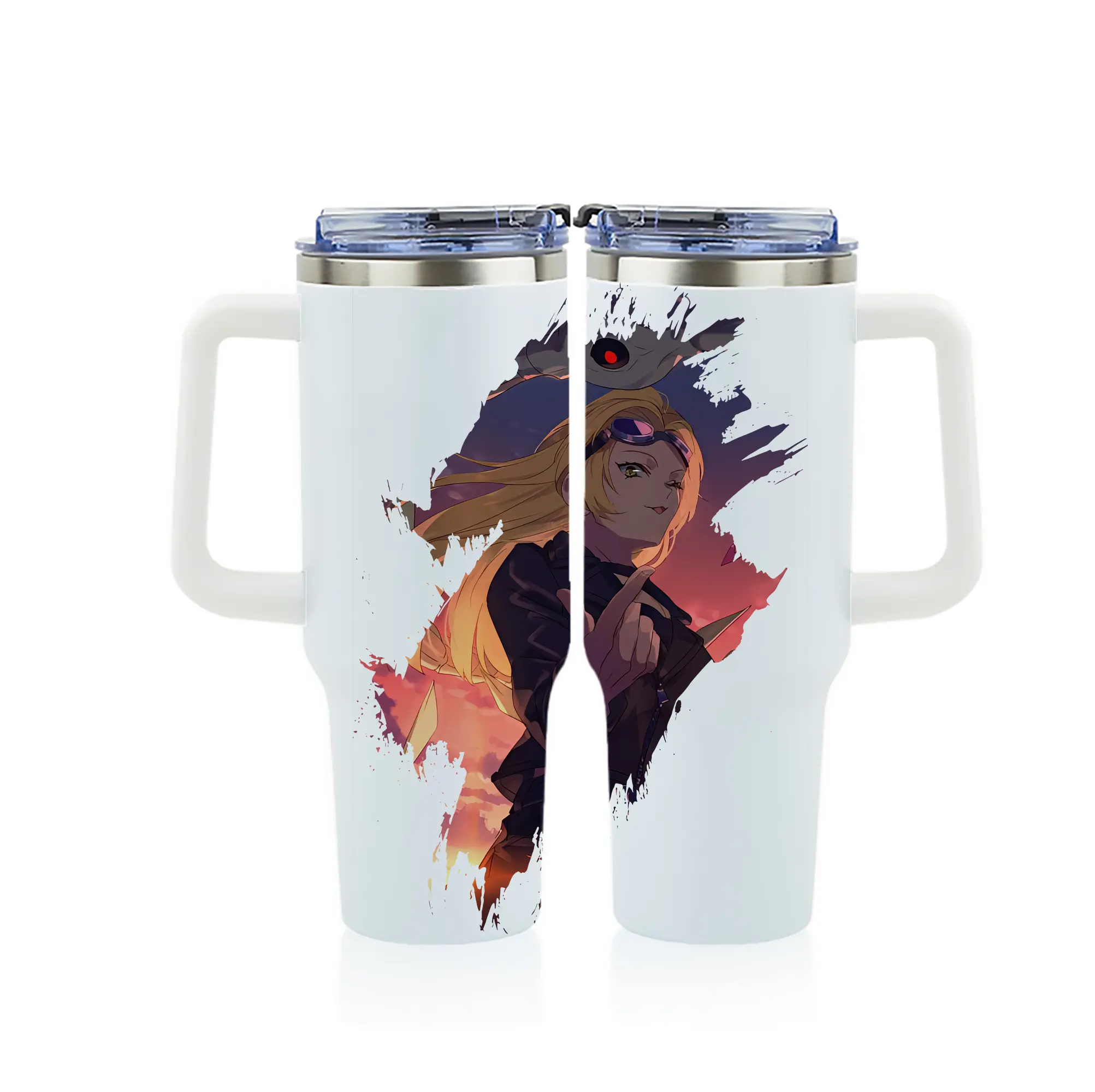 呪術廻戦 グッズ,九十九 由基 - 1200mL フルプリント車用タンブラー ・ 304ステンレス 内側 ・ 201ステンレス 外側 ・ 保温 保冷 ・ 通勤 ドライブ アウトドア用