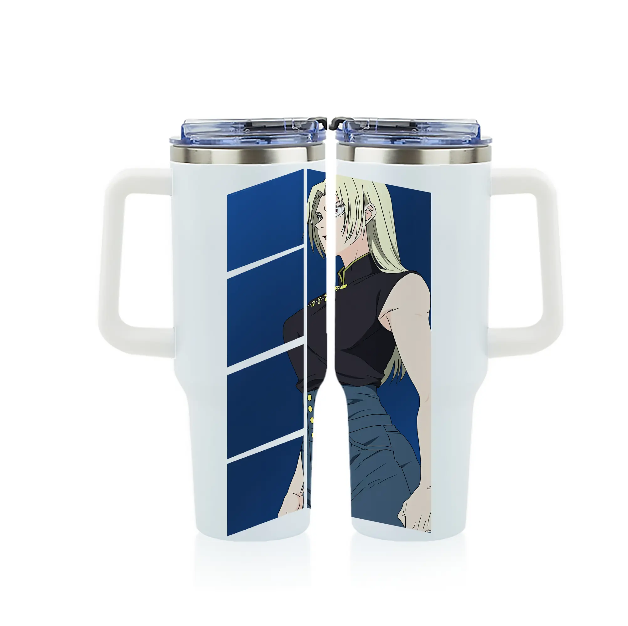 呪術廻戦 グッズ,九十九 由基 - 1200mL フルプリント車用タンブラー ・ 304ステンレス 内側 ・ 201ステンレス 外側 ・ 保温 保冷 ・ 通勤 ドライブ アウトドア用