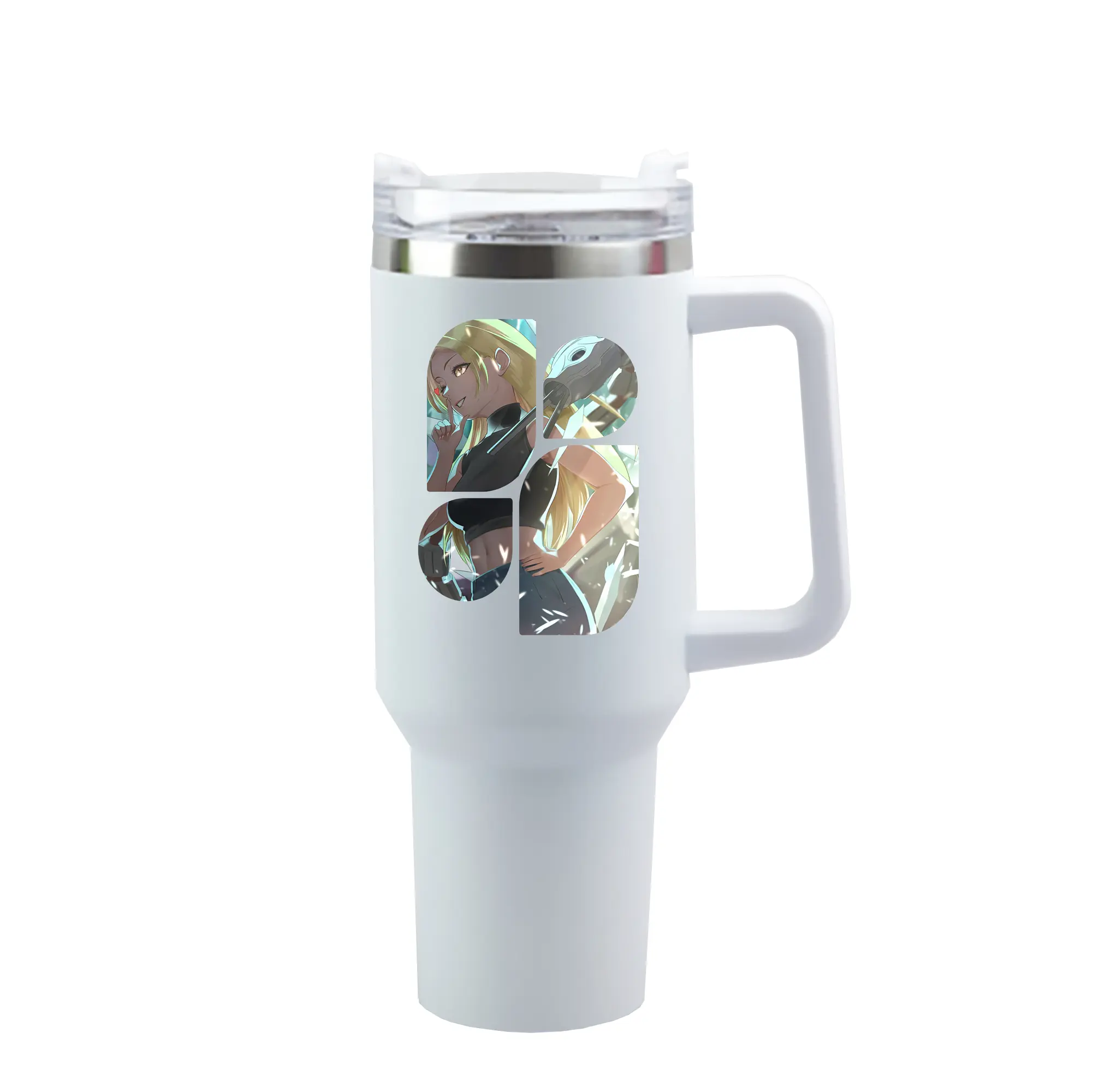 呪術廻戦 グッズ,九十九 由基 - 1200mL 車用タンブラー ・ クリスタルステッカー ・ 304ステンレス 内側 ・ 201ステンレス 外側 ・ 保温 保冷 ・ ハンドル＆ストロー付き ・ 通勤 ドライブ アウトドア用