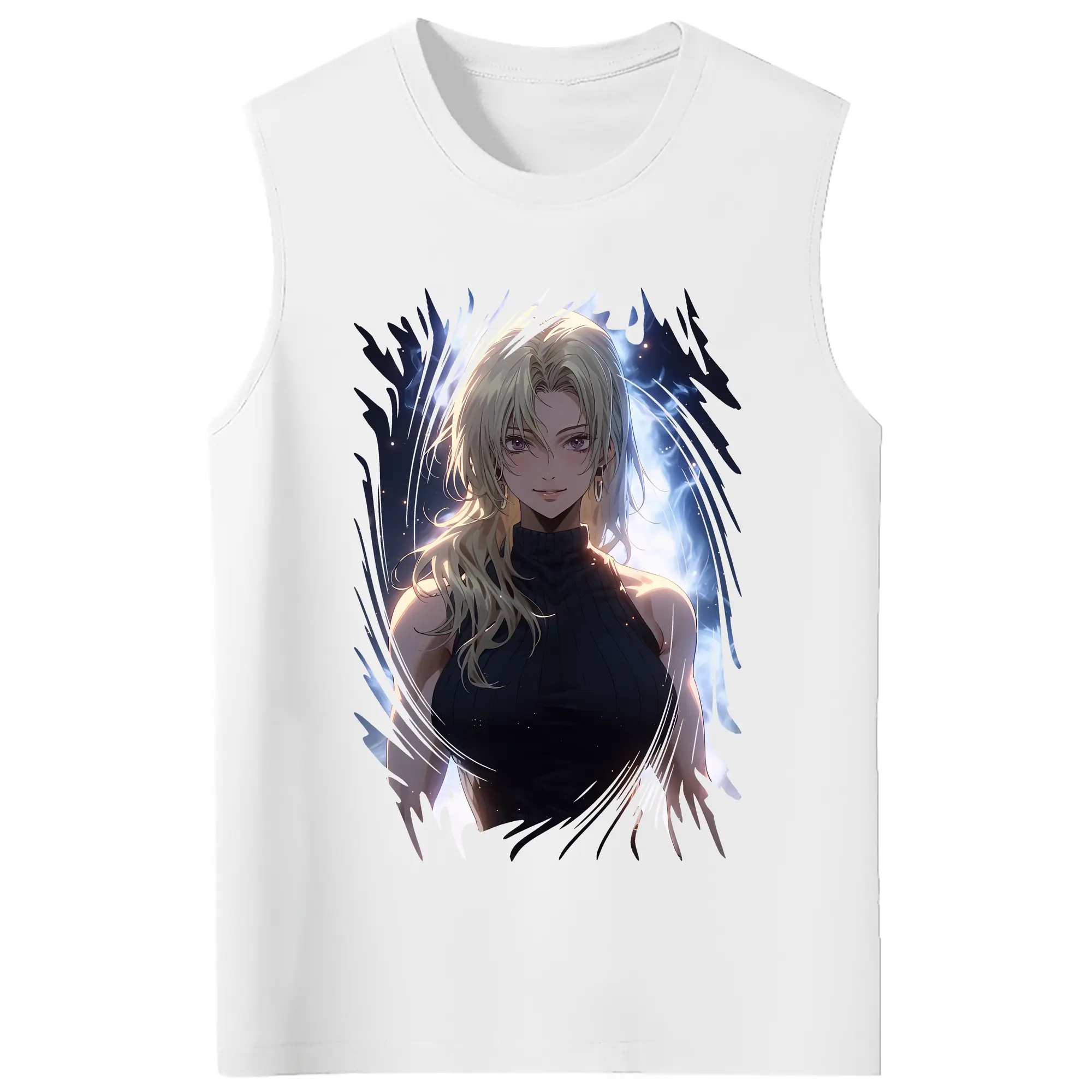 呪術廻戦 グッズ,九十九 由基 - コットン100％ タンクトップ ・ フロントプリント ・ タイトフィット ・ 快適 通気性 ・ スポーツ カジュアル 散歩用