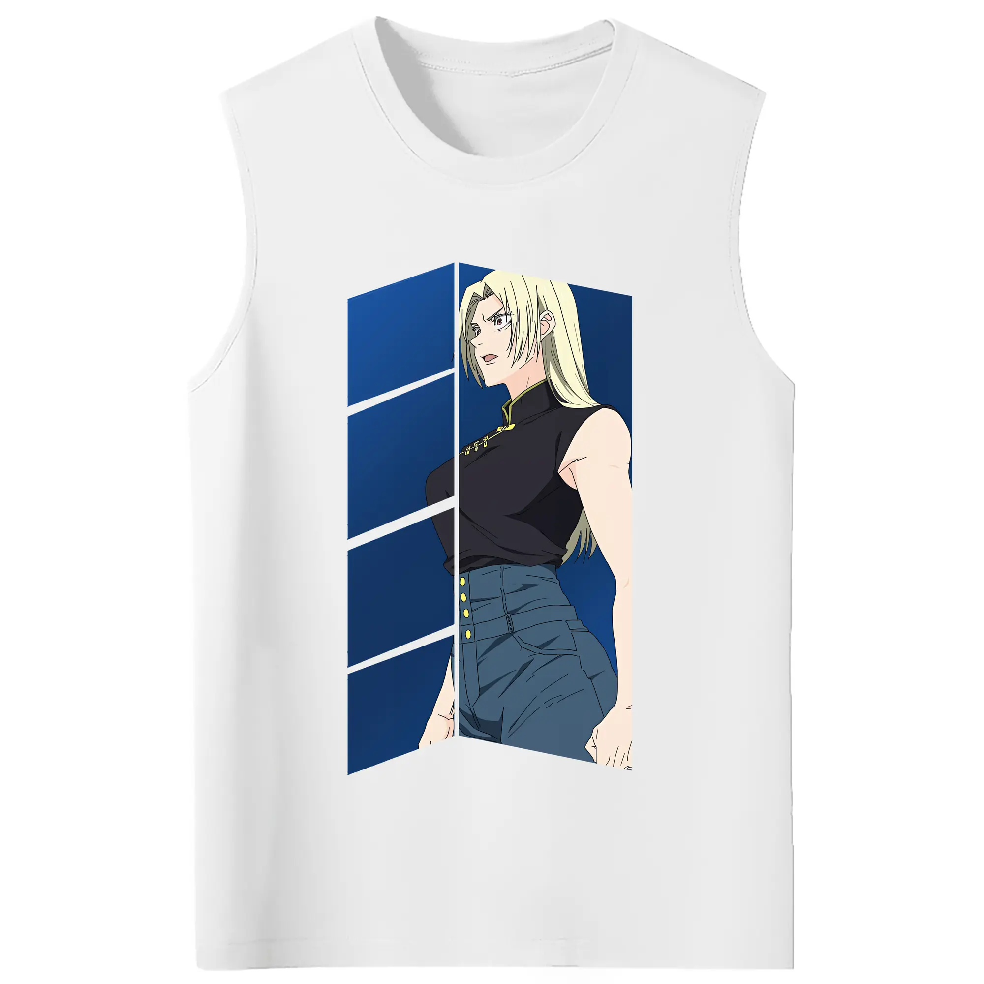 呪術廻戦 グッズ,九十九 由基 - コットン100％ タンクトップ ・ フロントプリント ・ タイトフィット ・ 快適 通気性 ・ スポーツ カジュアル 散歩用