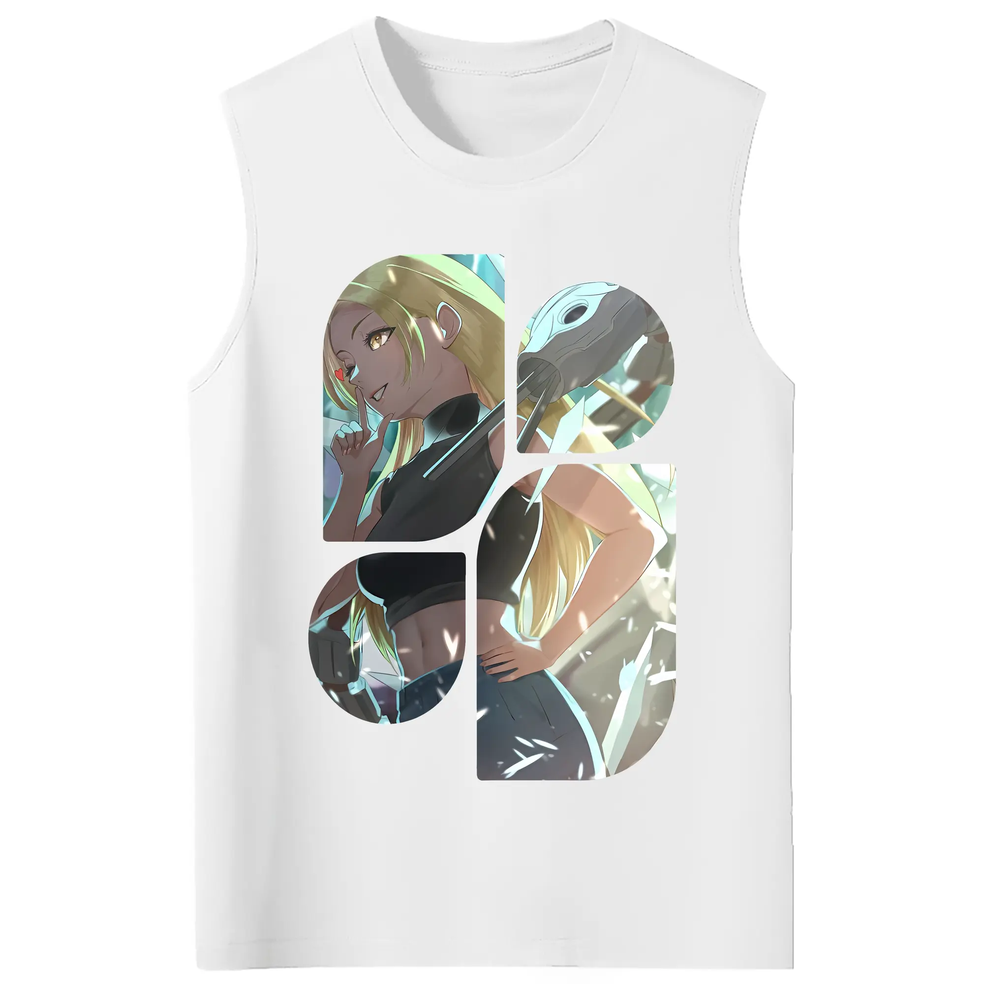 呪術廻戦 グッズ,九十九 由基 - コットン100％ タンクトップ ・ フロントプリント ・ タイトフィット ・ 快適 通気性 ・ スポーツ カジュアル 散歩用