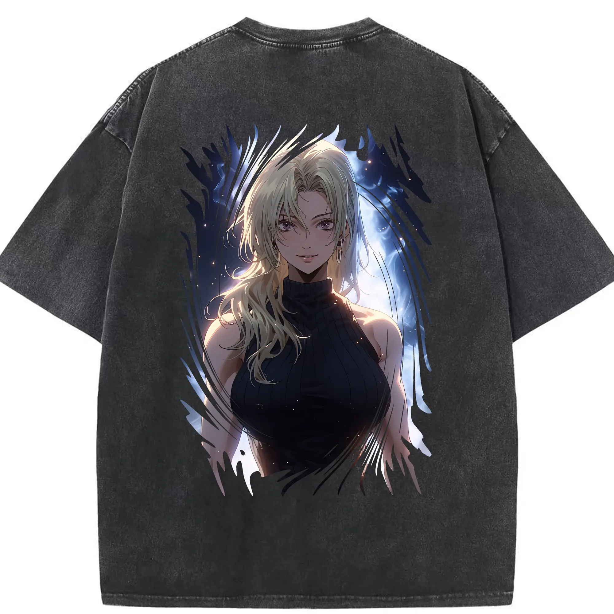 呪術廻戦 グッズ,九十九 由基 - 綿100％ ヴィンテージ風 半袖Tシャツ ・ 背面プリント ・ 柔らか肌触り ・ 通気性 快適 ・ スポーツ カジュアル 外出用