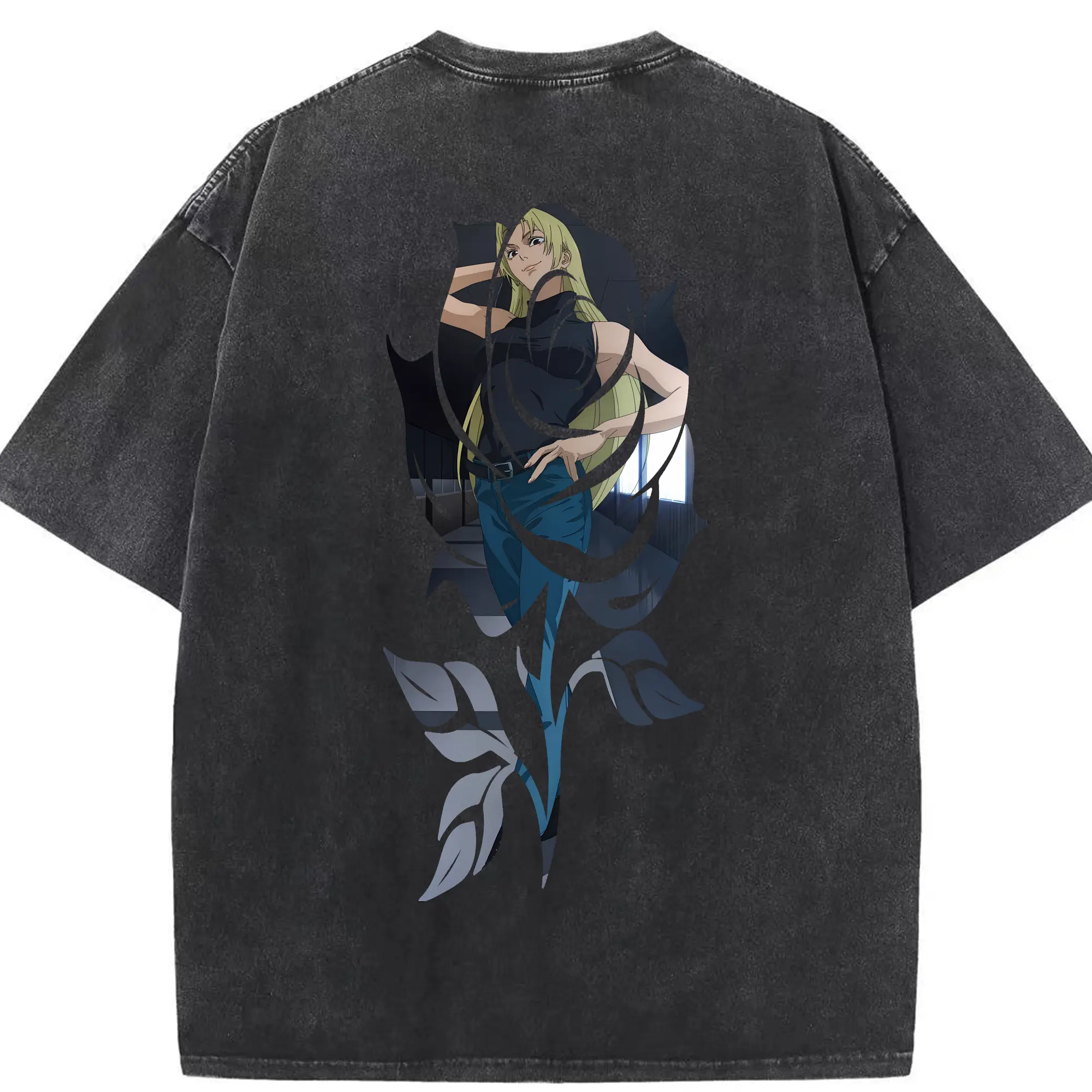 呪術廻戦 グッズ,九十九 由基 - 綿100％ ヴィンテージ風 半袖Tシャツ ・ 背面プリント ・ 柔らか肌触り ・ 通気性 快適 ・ スポーツ カジュアル 外出用