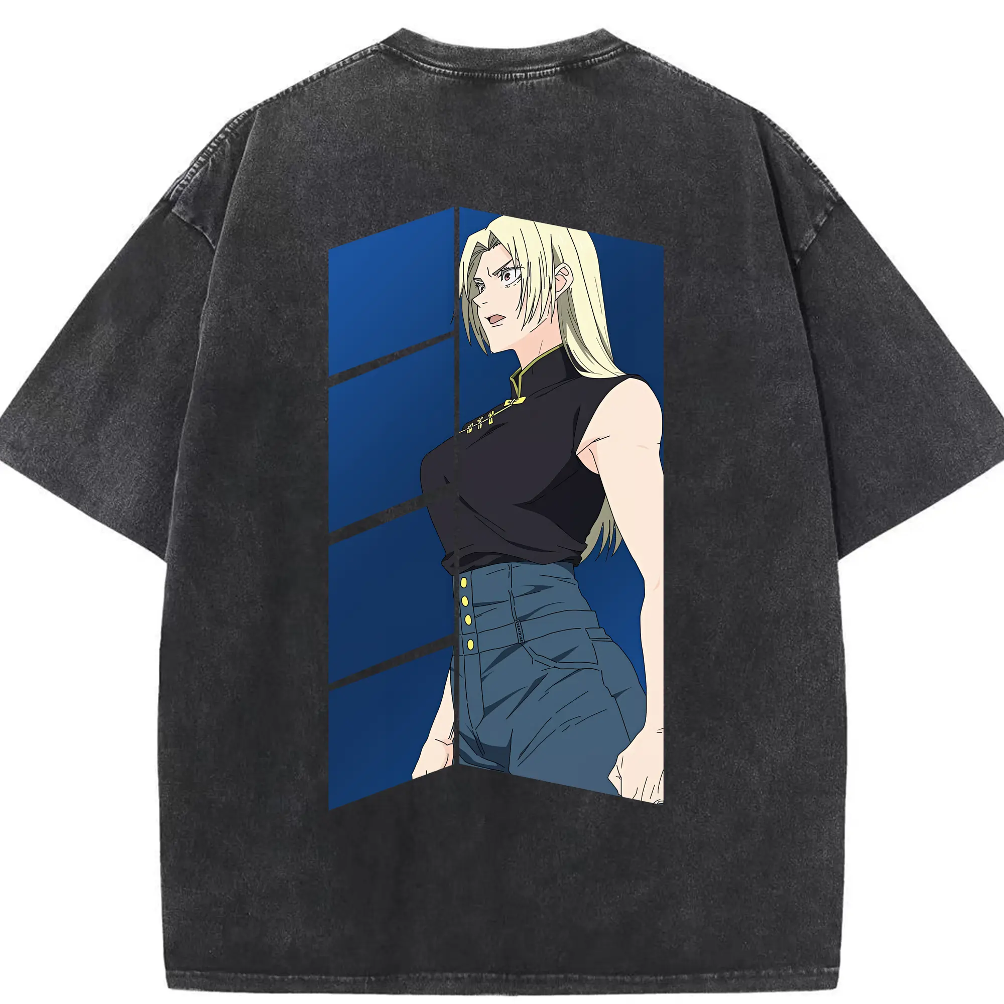 呪術廻戦 グッズ,九十九 由基 - 綿100％ ヴィンテージ風 半袖Tシャツ ・ 背面プリント ・ 柔らか肌触り ・ 通気性 快適 ・ スポーツ カジュアル 外出用