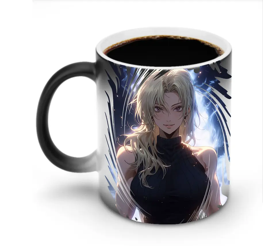 呪術廻戦 グッズ,九十九 由基 - 変色マグカップ ・ セラミック ・ 熱転写プリント ・ 耐久性 高品質 ・ ギフト・自宅用 コーヒー お茶