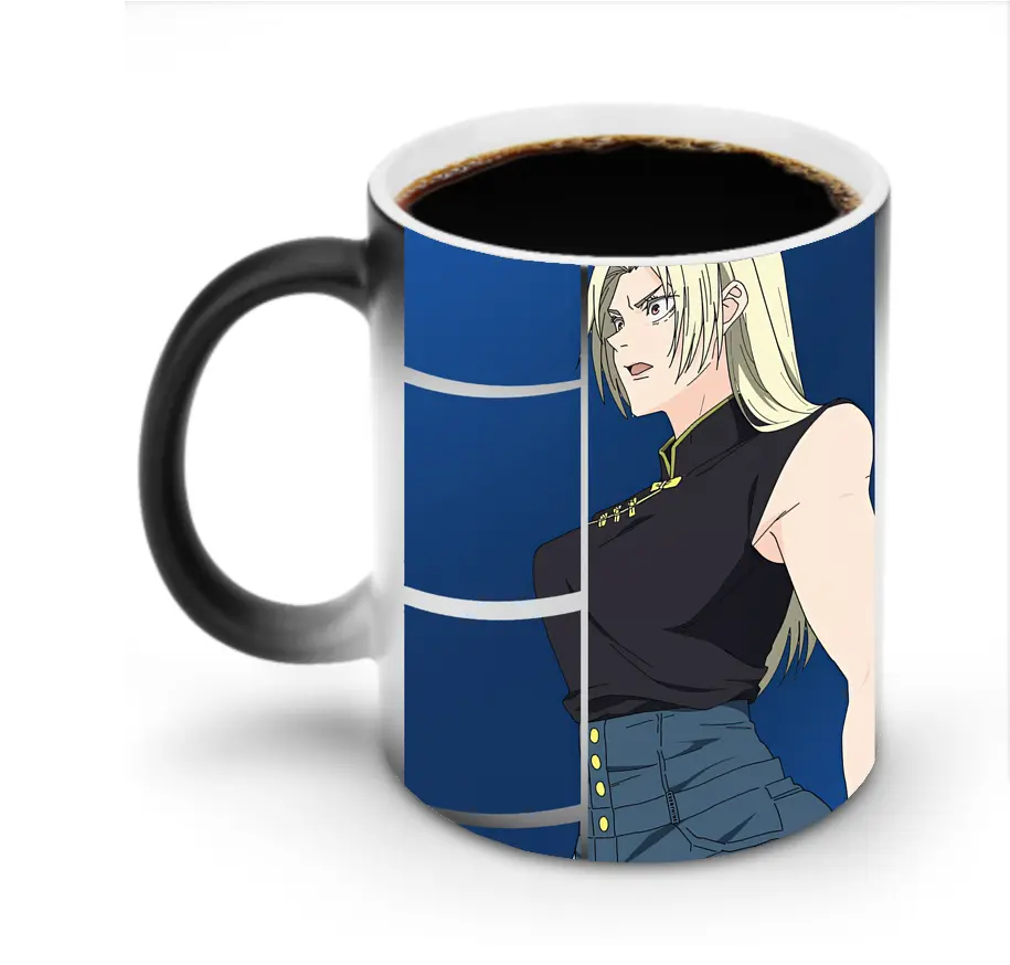 呪術廻戦 グッズ,九十九 由基 - 変色マグカップ ・ セラミック ・ 熱転写プリント ・ 耐久性 高品質 ・ ギフト・自宅用 コーヒー お茶