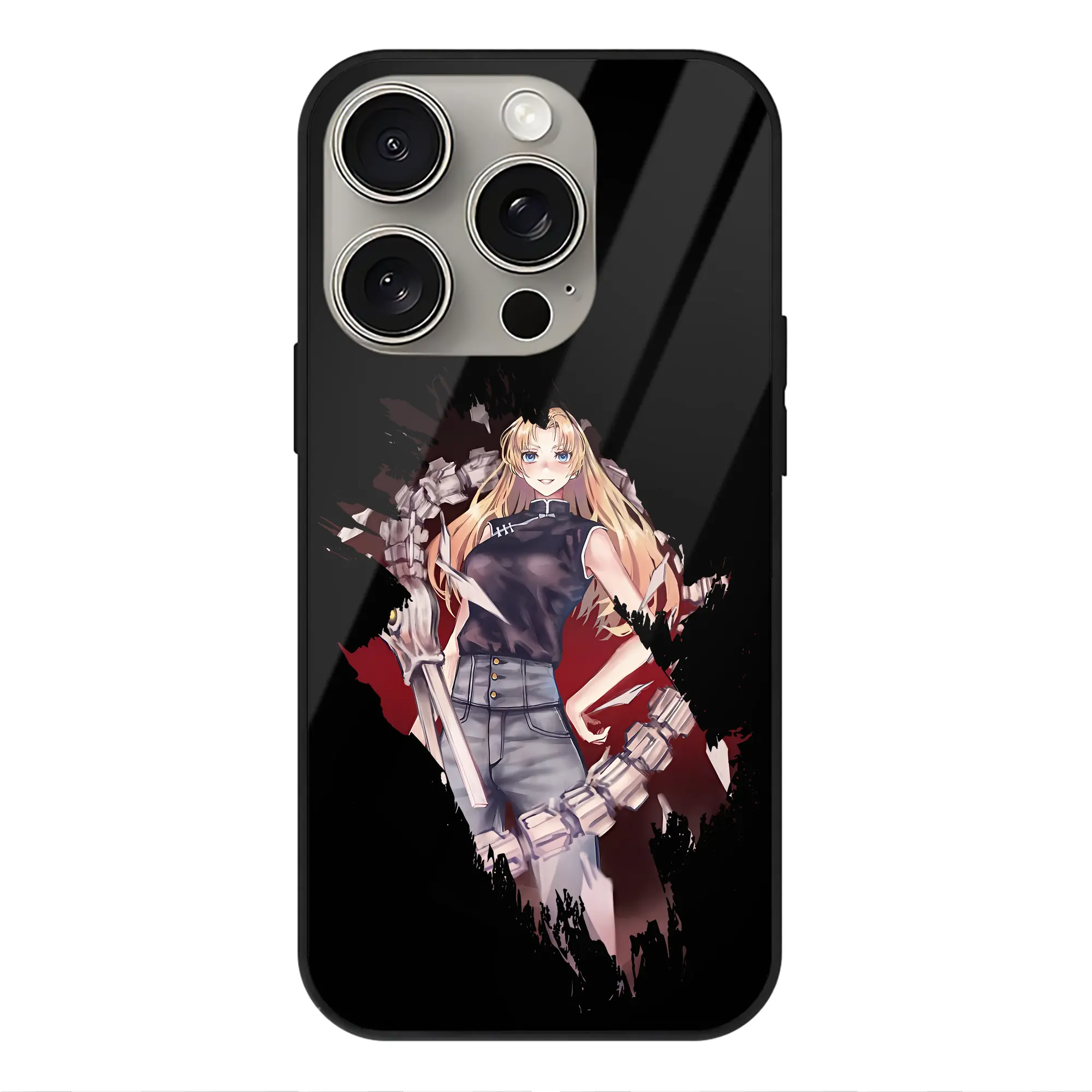 呪術廻戦 グッズ,九十九 由基 - IPhone15Pro対応 ・ スマホケース ・ 背面ガラス ・ TPU+強化ガラス ・ 耐衝撃 ・ 黄変防止 ・ ワイヤレス充電対応 ・ 3D立体ボタン