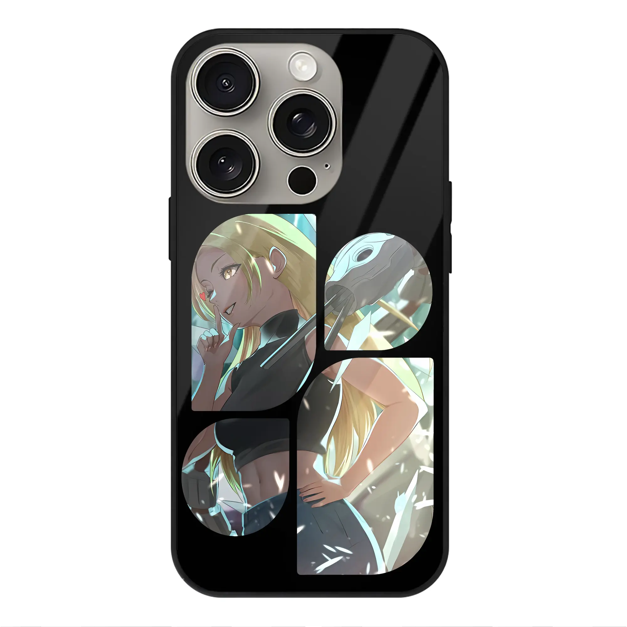 呪術廻戦 グッズ,九十九 由基 - IPhone15Pro対応 ・ スマホケース ・ 背面ガラス ・ TPU+強化ガラス ・ 耐衝撃 ・ 黄変防止 ・ ワイヤレス充電対応 ・ 3D立体ボタン