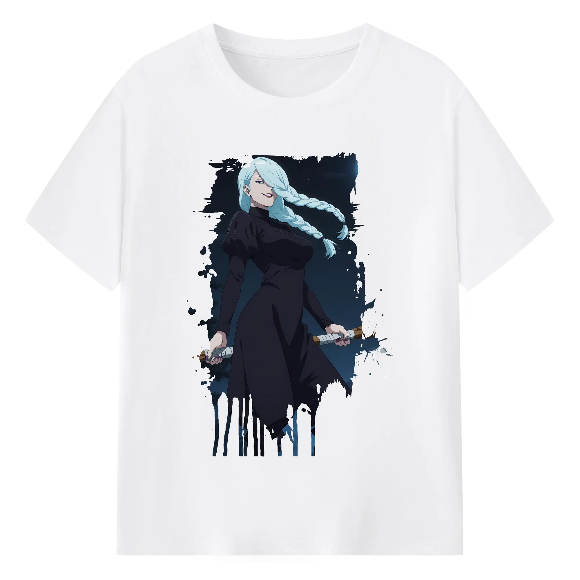 呪術廻戦 グッズ,冥冥 - 綿100％ 半袖Tシャツ ・ フロントプリント ・ 快適 通気性 ・ 日常使い 散歩 スポーツ用