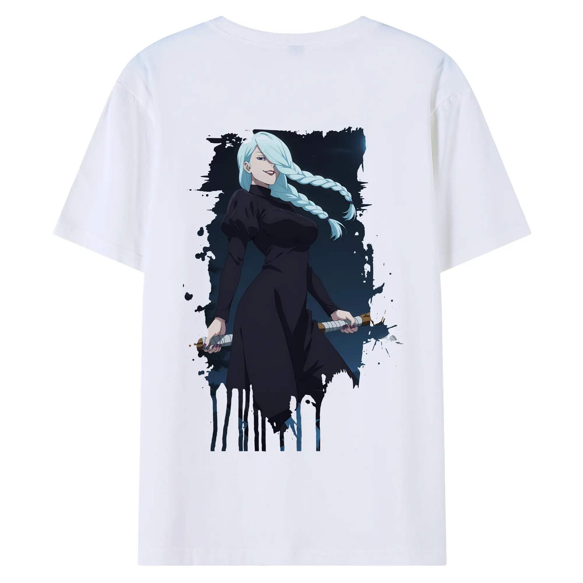 呪術廻戦 グッズ,冥冥 - 綿100％ 半袖Tシャツ ・ バックプリント ・ 快適 通気性 ・ 日常使い 散歩 スポーツ用