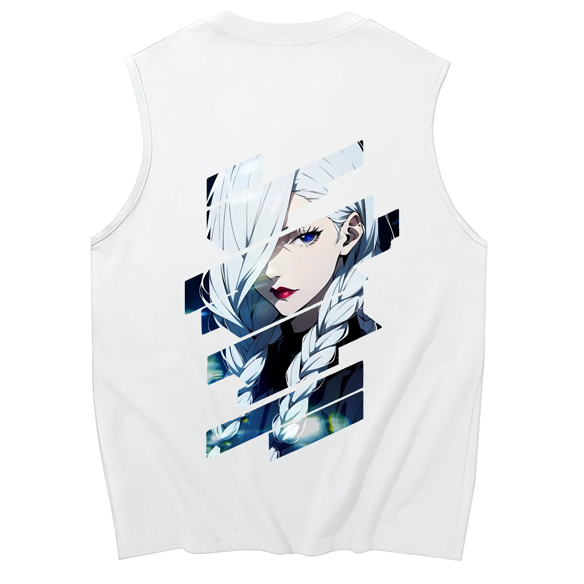 呪術廻戦 グッズ,冥冥 - コットン100％ タンクトップ ・ 背面プリント ・ タイトシルエット ・ 快適 通気性 ・ スポーツ カジュアル 散歩用