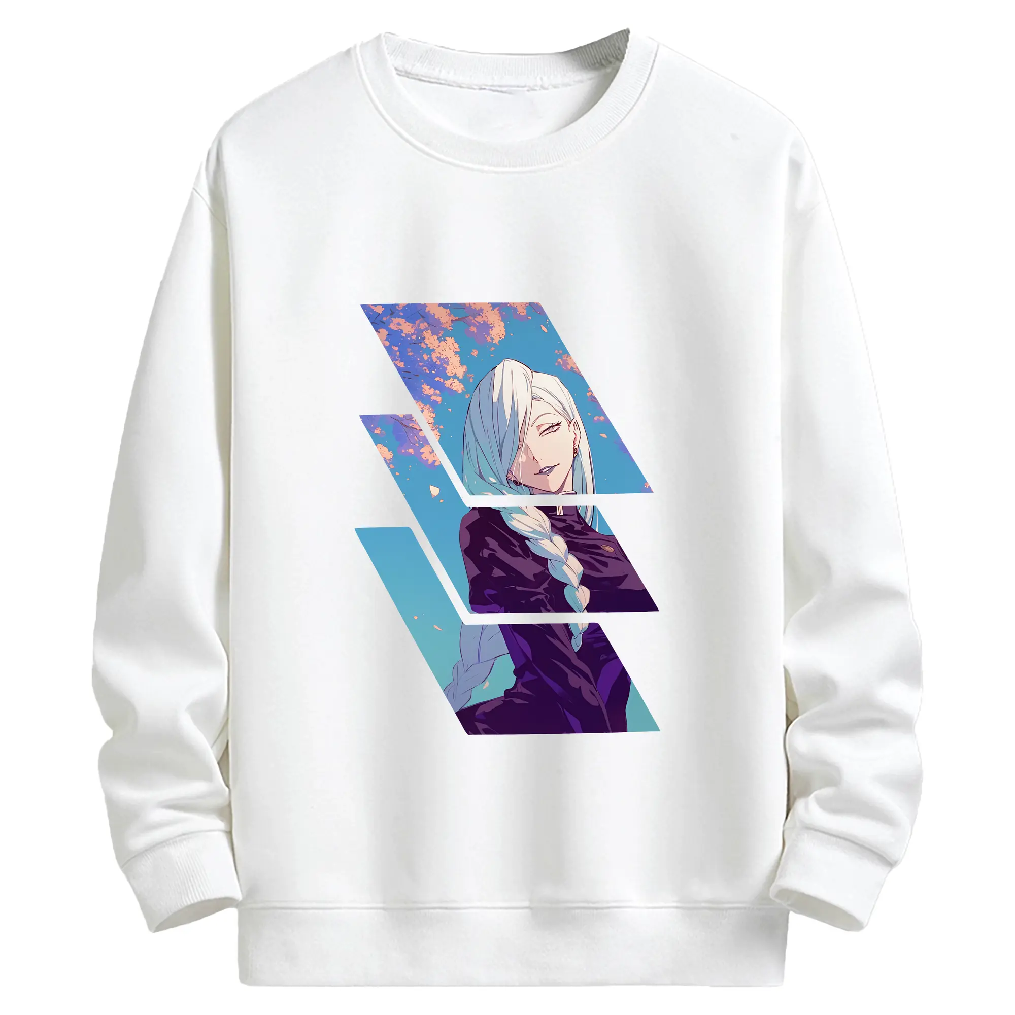 呪術廻戦 グッズ,冥冥 - 高品質 クルーネック スウェット ・ コットン59％ ポリエステル41％ ・ ユニセックス 長袖 トレーナー ・ カジュアル デイリー スポーツ 散歩用