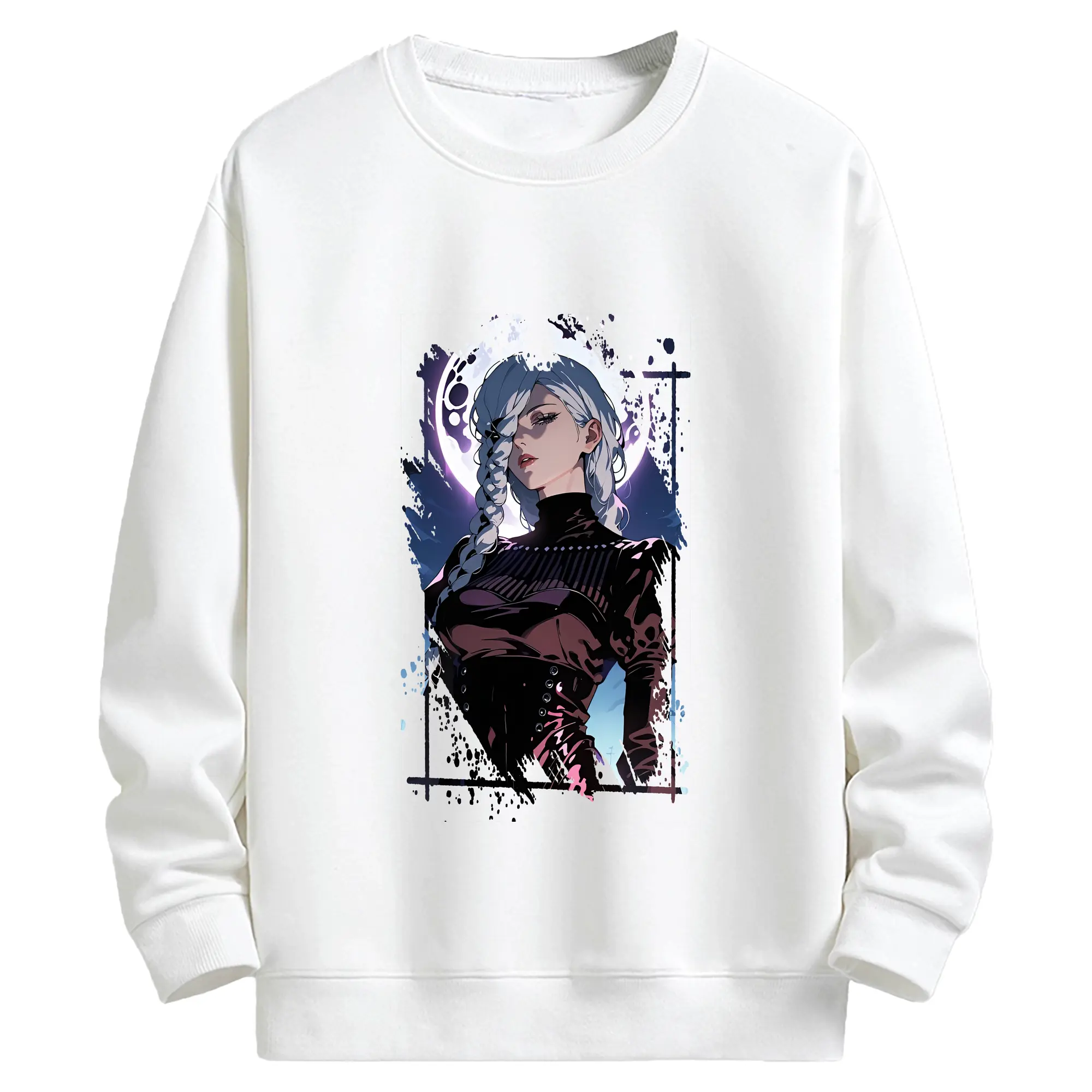 呪術廻戦 グッズ,冥冥 - 高品質 クルーネック スウェット ・ コットン59％ ポリエステル41％ ・ ユニセックス 長袖 トレーナー ・ カジュアル デイリー スポーツ 散歩用