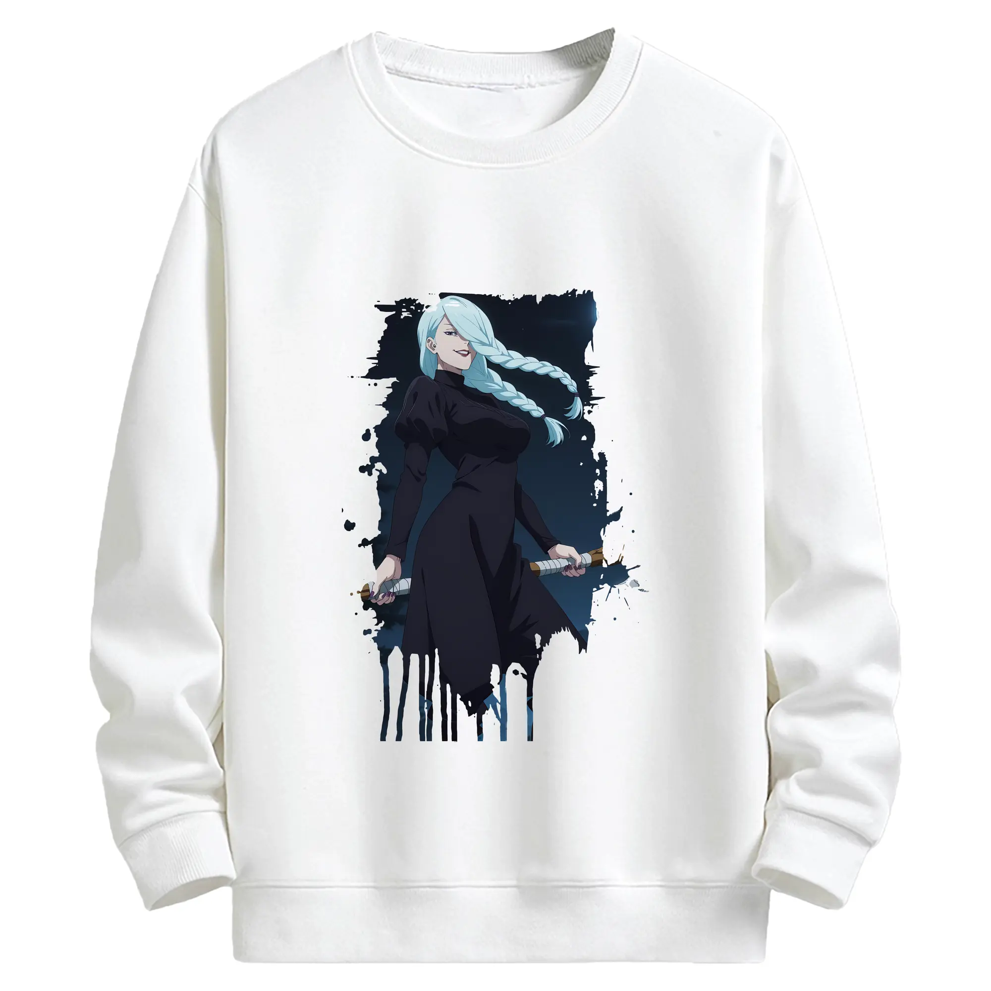 呪術廻戦 グッズ,冥冥 - 高品質 クルーネック スウェット ・ コットン59％ ポリエステル41％ ・ ユニセックス 長袖 トレーナー ・ カジュアル デイリー スポーツ 散歩用