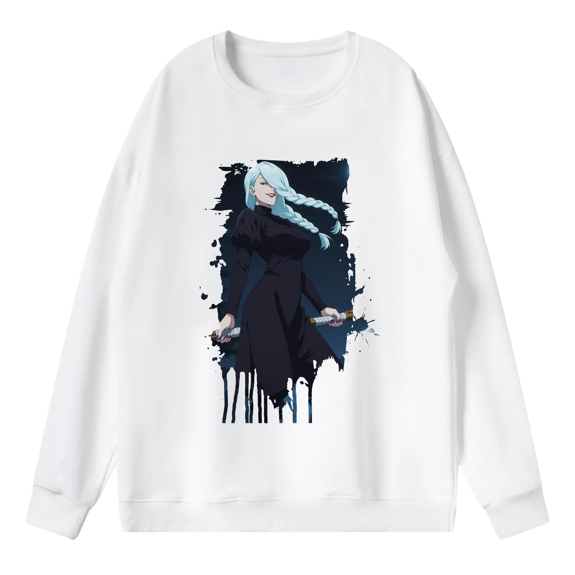 呪術廻戦 グッズ,冥冥 - 薄手 クルーネック スウェット 裏毛260g · ポリエステル 春秋向け カジュアル 男女兼用 · トレーナー デイリー スポーツ 散歩に最適