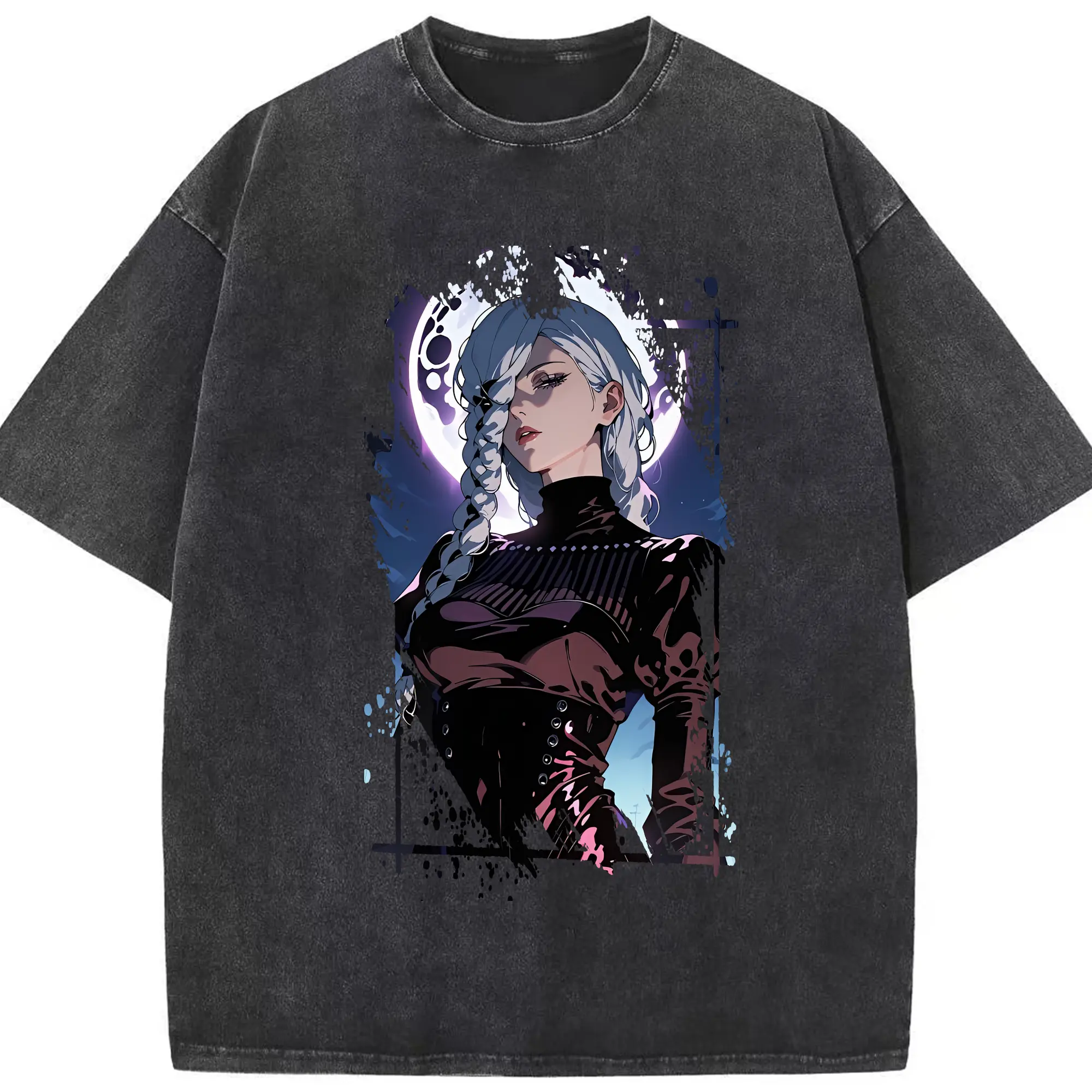 呪術廻戦 グッズ,冥冥 - 綿100％ ヴィンテージ風 半袖Tシャツ ・ フロントプリント ・ 柔らか肌触り ・ 通気性 快適 ・ スポーツ カジュアル 外出用