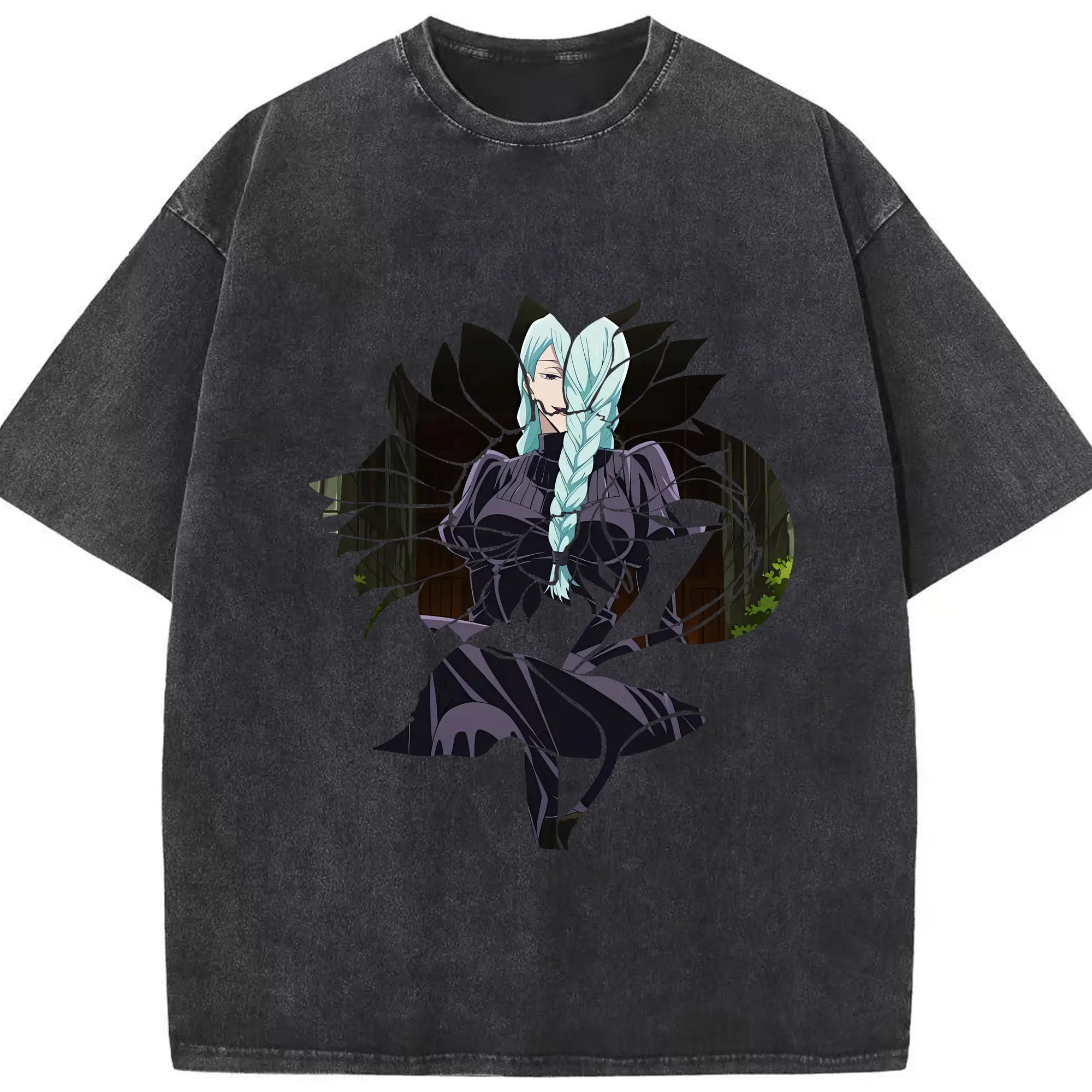 呪術廻戦 グッズ,冥冥 - 綿100％ ヴィンテージ風 半袖Tシャツ ・ フロントプリント ・ 柔らか肌触り ・ 通気性 快適 ・ スポーツ カジュアル 外出用