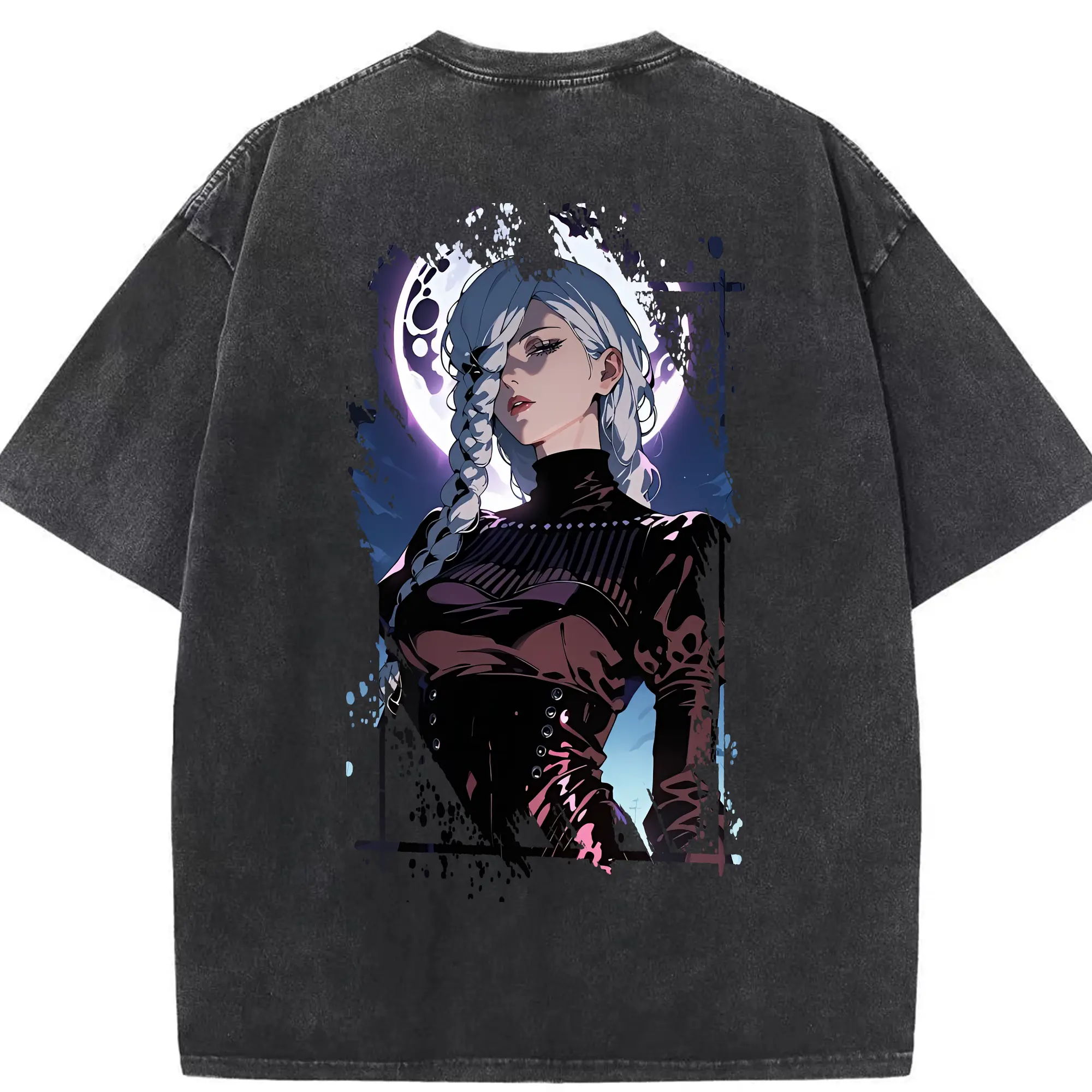 呪術廻戦 グッズ,冥冥 - 綿100％ ヴィンテージ風 半袖Tシャツ ・ 背面プリント ・ 柔らか肌触り ・ 通気性 快適 ・ スポーツ カジュアル 外出用