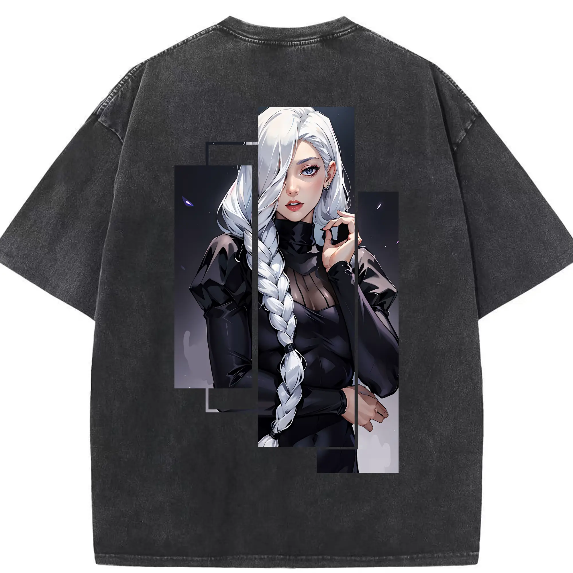 呪術廻戦 グッズ,冥冥 - 綿100％ ヴィンテージ風 半袖Tシャツ ・ 背面プリント ・ 柔らか肌触り ・ 通気性 快適 ・ スポーツ カジュアル 外出用