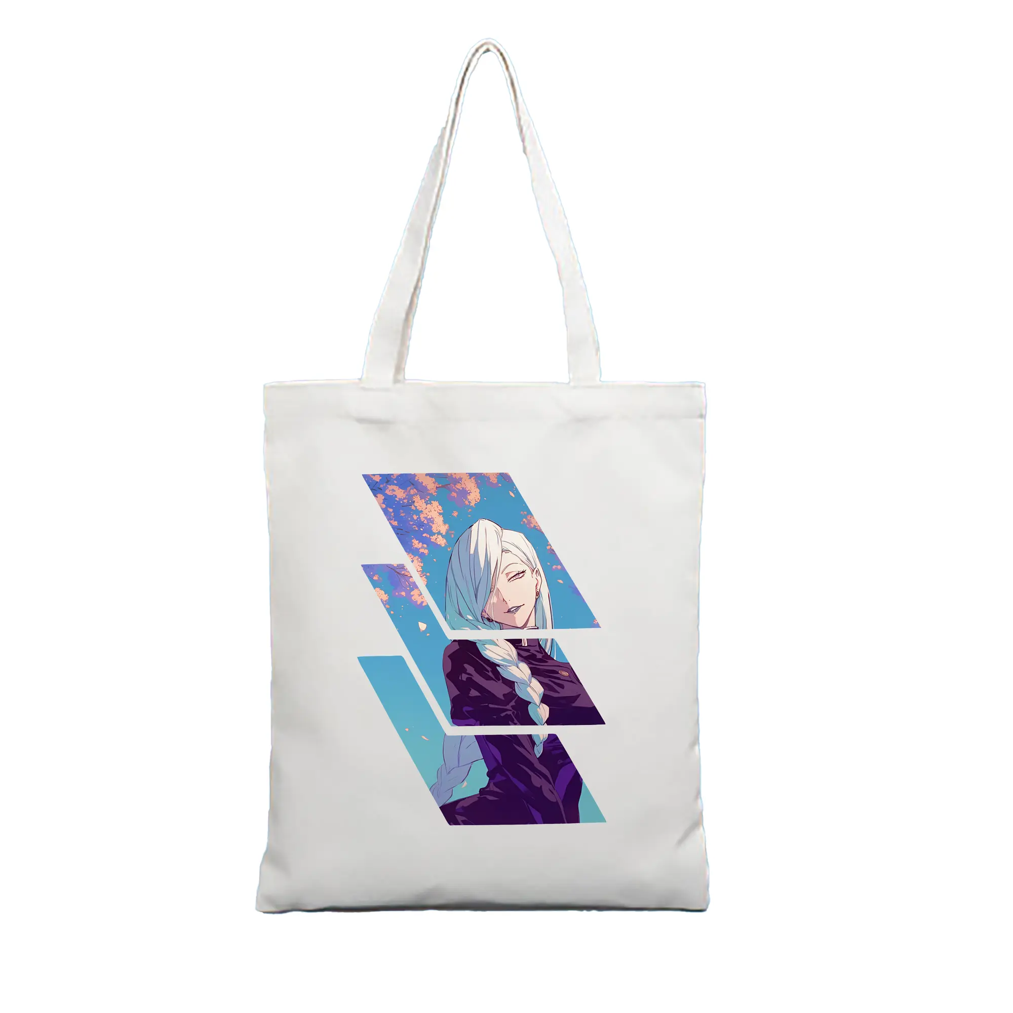 呪術廻戦 グッズ,冥冥 - 縦型キャンバス手提げバッグ（トートバッグ） ・ キャンバス素材 ・ ショッピング用 ・ 軽量 丈夫 お手入れ簡単