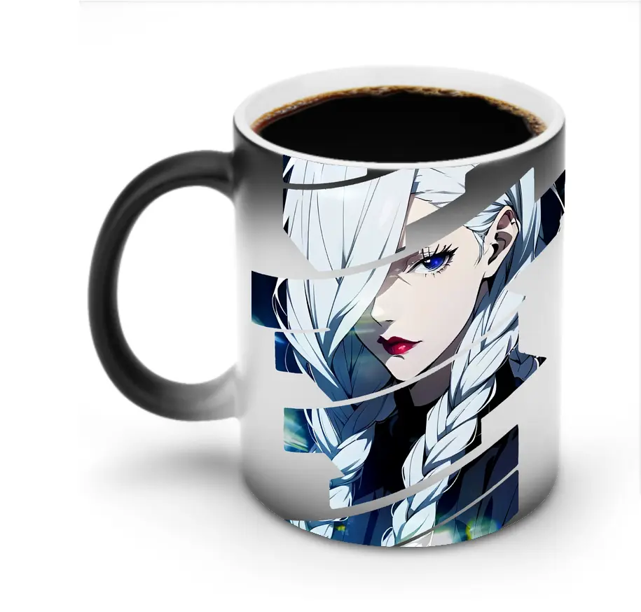 呪術廻戦 グッズ,冥冥 - 変色マグカップ ・ セラミック ・ 熱転写プリント ・ 耐久性 高品質 ・ ギフト・自宅用 コーヒー お茶