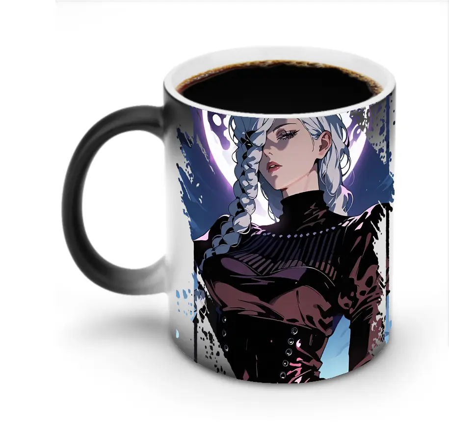 呪術廻戦 グッズ,冥冥 - 変色マグカップ ・ セラミック ・ 熱転写プリント ・ 耐久性 高品質 ・ ギフト・自宅用 コーヒー お茶