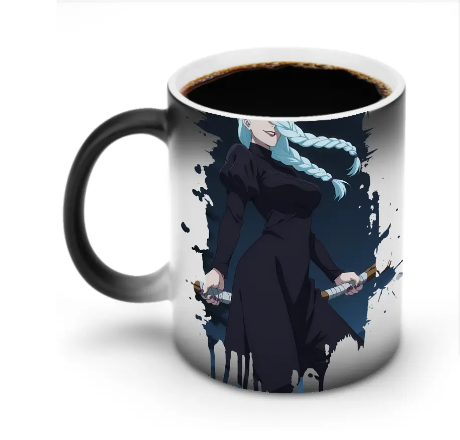 呪術廻戦 グッズ,冥冥 - 変色マグカップ ・ セラミック ・ 熱転写プリント ・ 耐久性 高品質 ・ ギフト・自宅用 コーヒー お茶