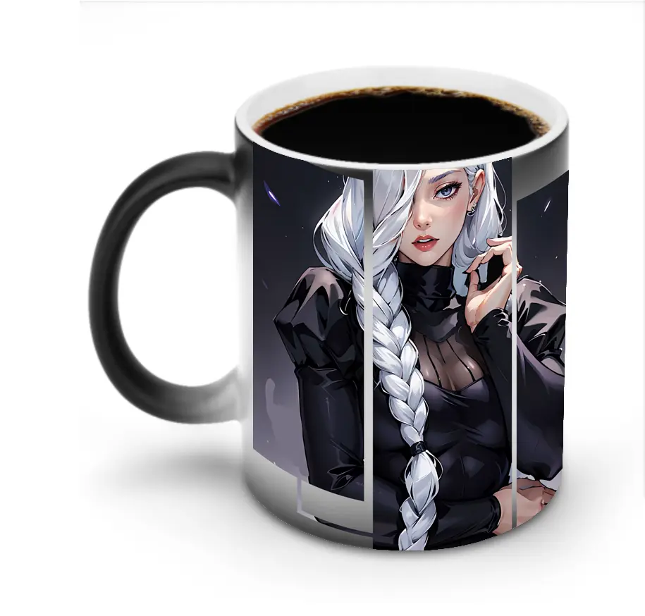 呪術廻戦 グッズ,冥冥 - 変色マグカップ ・ セラミック ・ 熱転写プリント ・ 耐久性 高品質 ・ ギフト・自宅用 コーヒー お茶