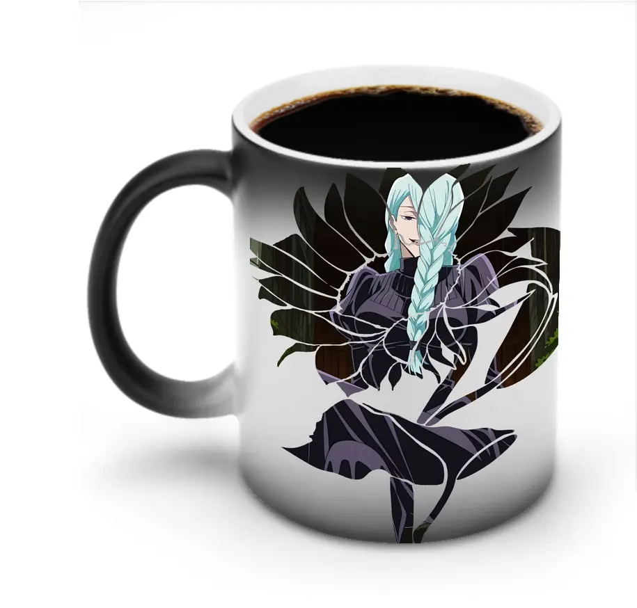 呪術廻戦 グッズ,冥冥 - 変色マグカップ ・ セラミック ・ 熱転写プリント ・ 耐久性 高品質 ・ ギフト・自宅用 コーヒー お茶