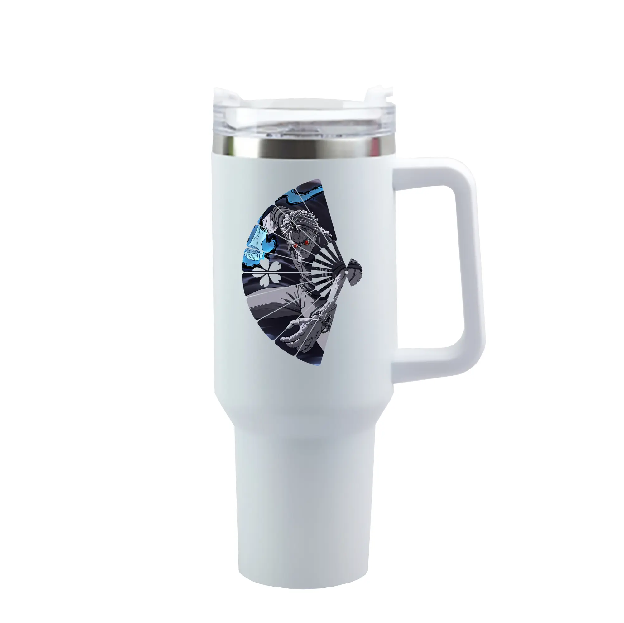 呪術廻戦 グッズ,七海 建人 - 1200mL 車用タンブラー ・ クリスタルステッカー ・ 304ステンレス 内側 ・ 201ステンレス 外側 ・ 保温 保冷 ・ ハンドル＆ストロー付き ・ 通勤 ドライブ アウトドア用