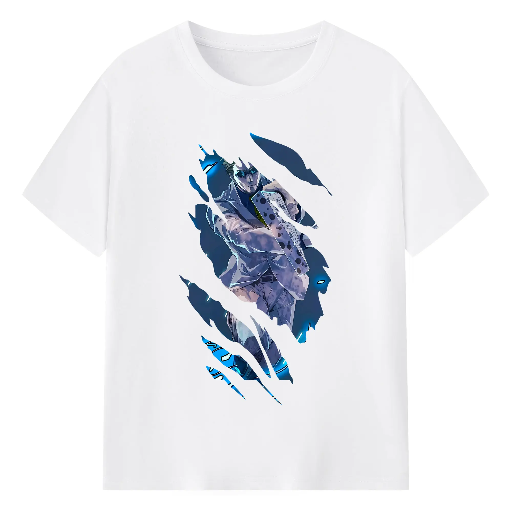 呪術廻戦 グッズ,七海 建人 - 綿100％ 半袖Tシャツ ・ フロントプリント ・ 快適 通気性 ・ 日常使い 散歩 スポーツ用