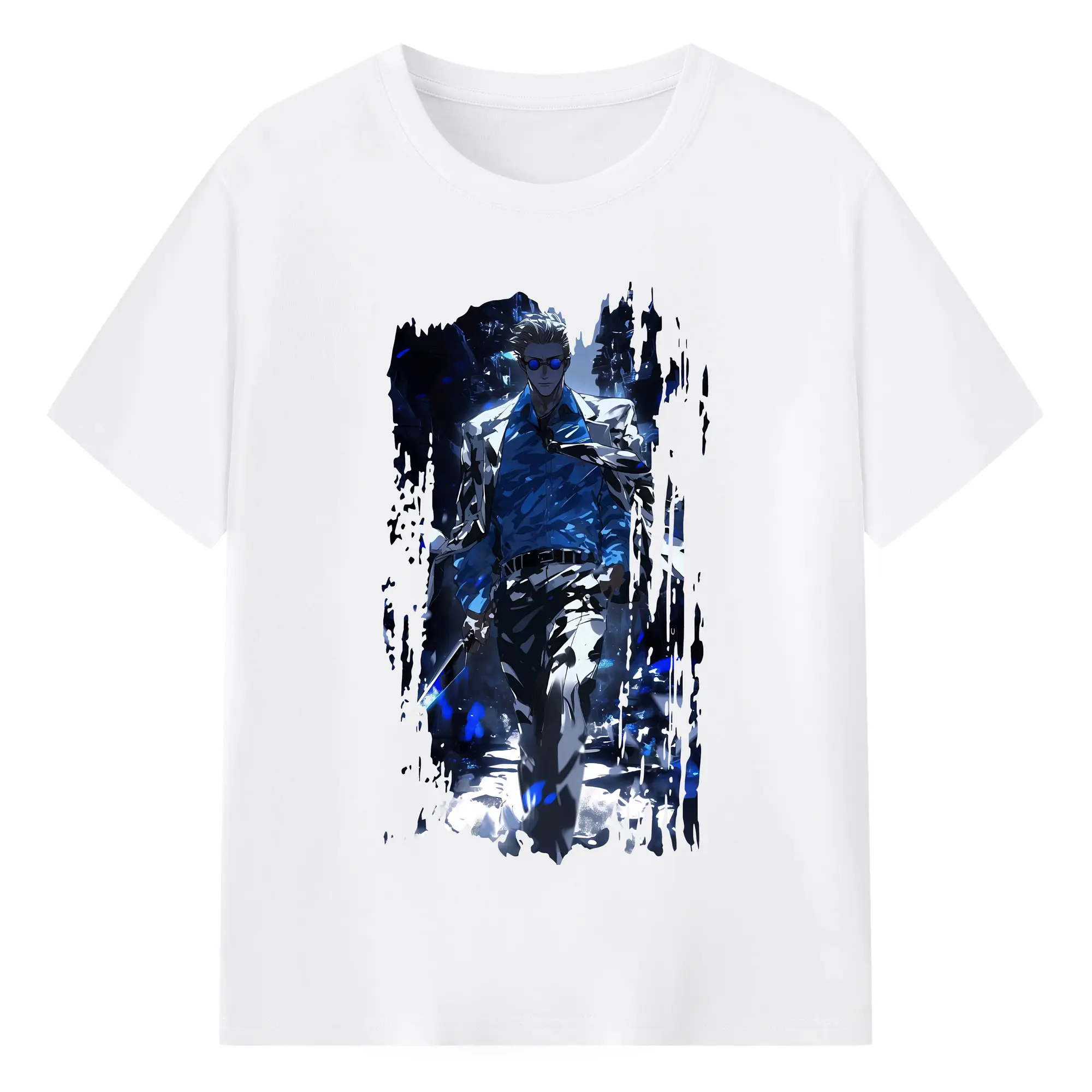 呪術廻戦 グッズ,七海 建人 - 綿100％ 半袖Tシャツ ・ フロントプリント ・ 快適 通気性 ・ 日常使い 散歩 スポーツ用