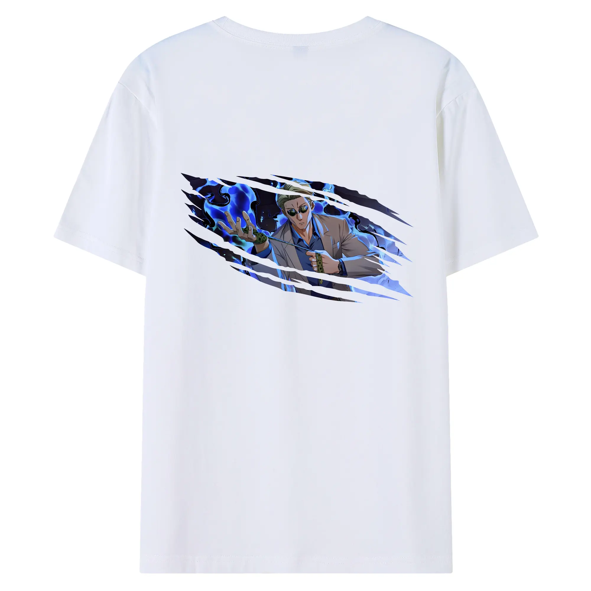 呪術廻戦 グッズ,七海 建人 - 綿100％ 半袖Tシャツ ・ バックプリント ・ 快適 通気性 ・ 日常使い 散歩 スポーツ用