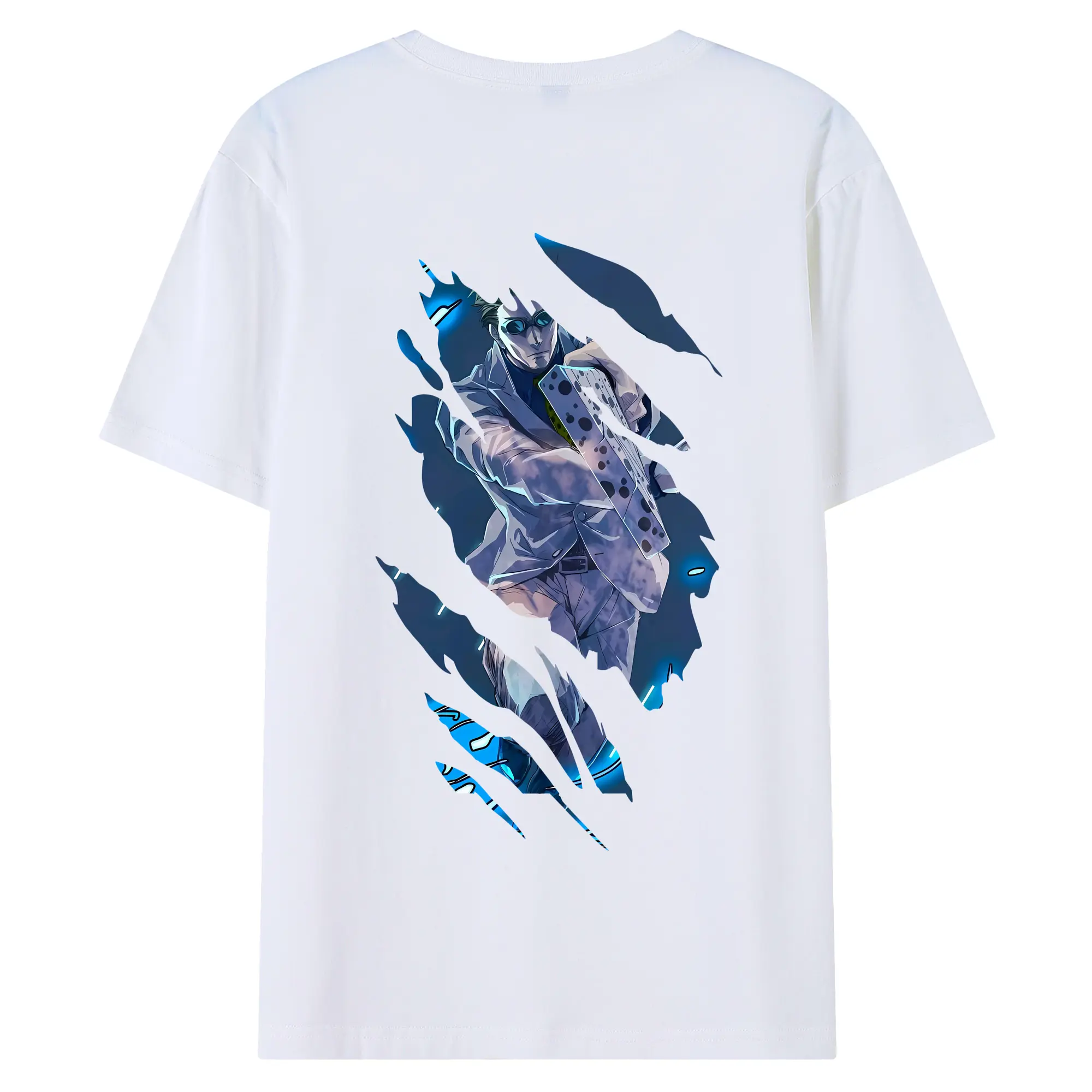 呪術廻戦 グッズ,七海 建人 - 綿100％ 半袖Tシャツ ・ バックプリント ・ 快適 通気性 ・ 日常使い 散歩 スポーツ用